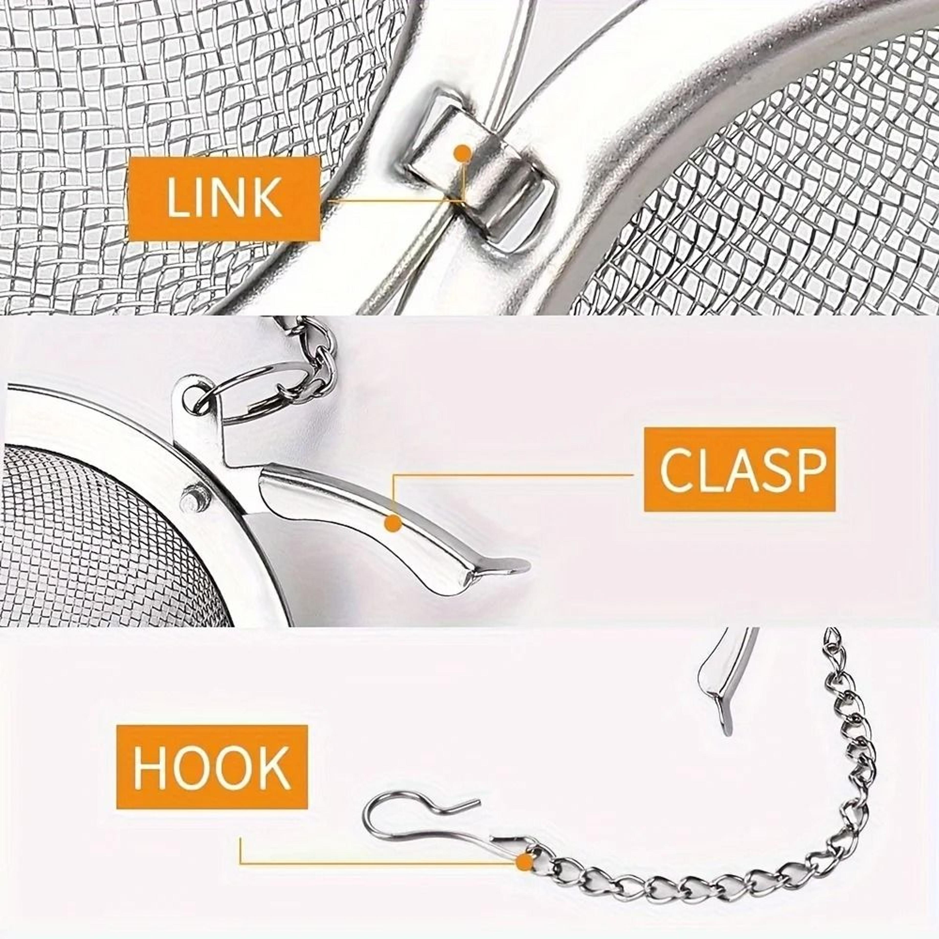 Stainless Steel Tea Infuser Ball With Chain Hook 3