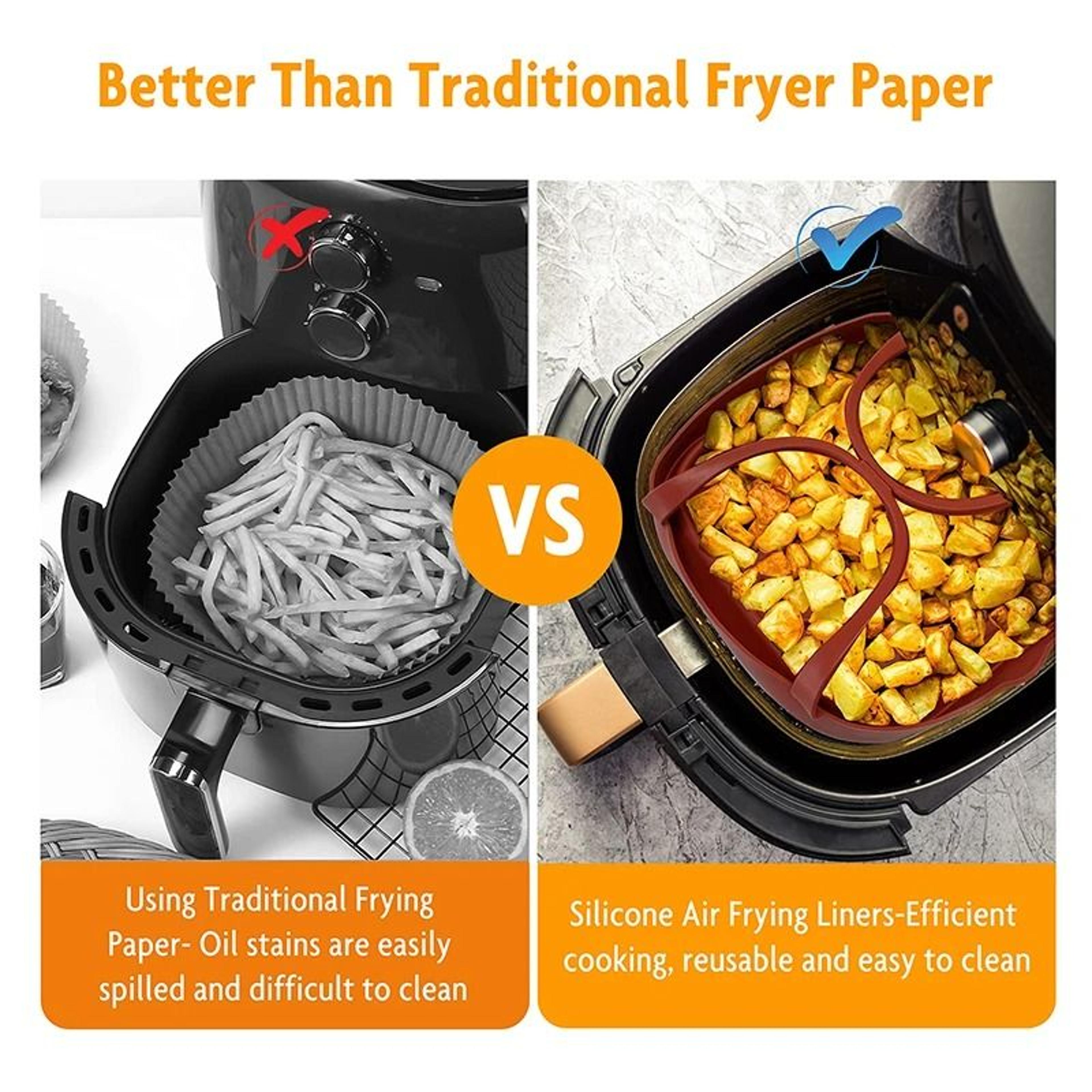 Silicone Air Fryer Basket With Handle For Easy Cooking 2