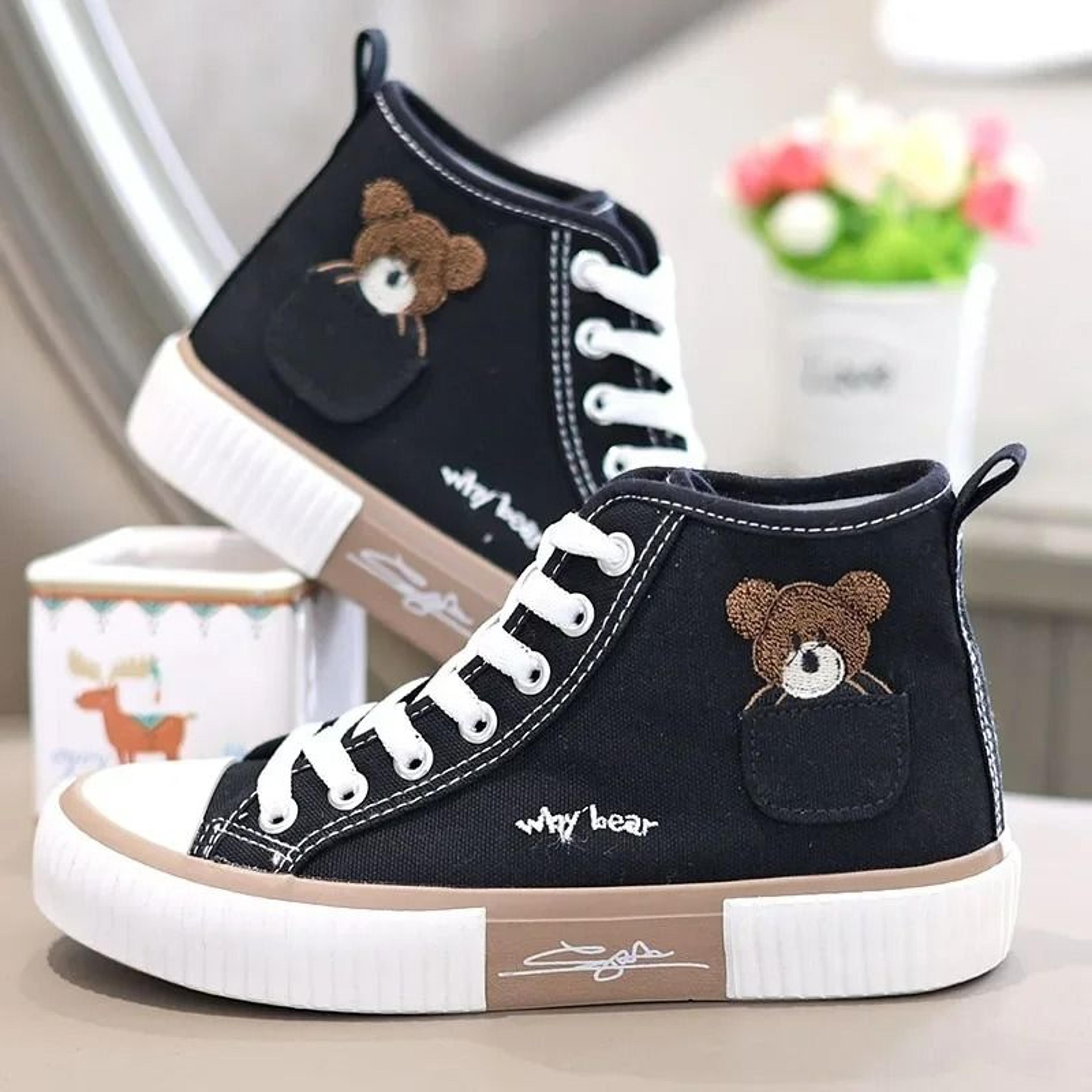Womens Canvas High Top Sneakers Breathable Casual Shoes 1