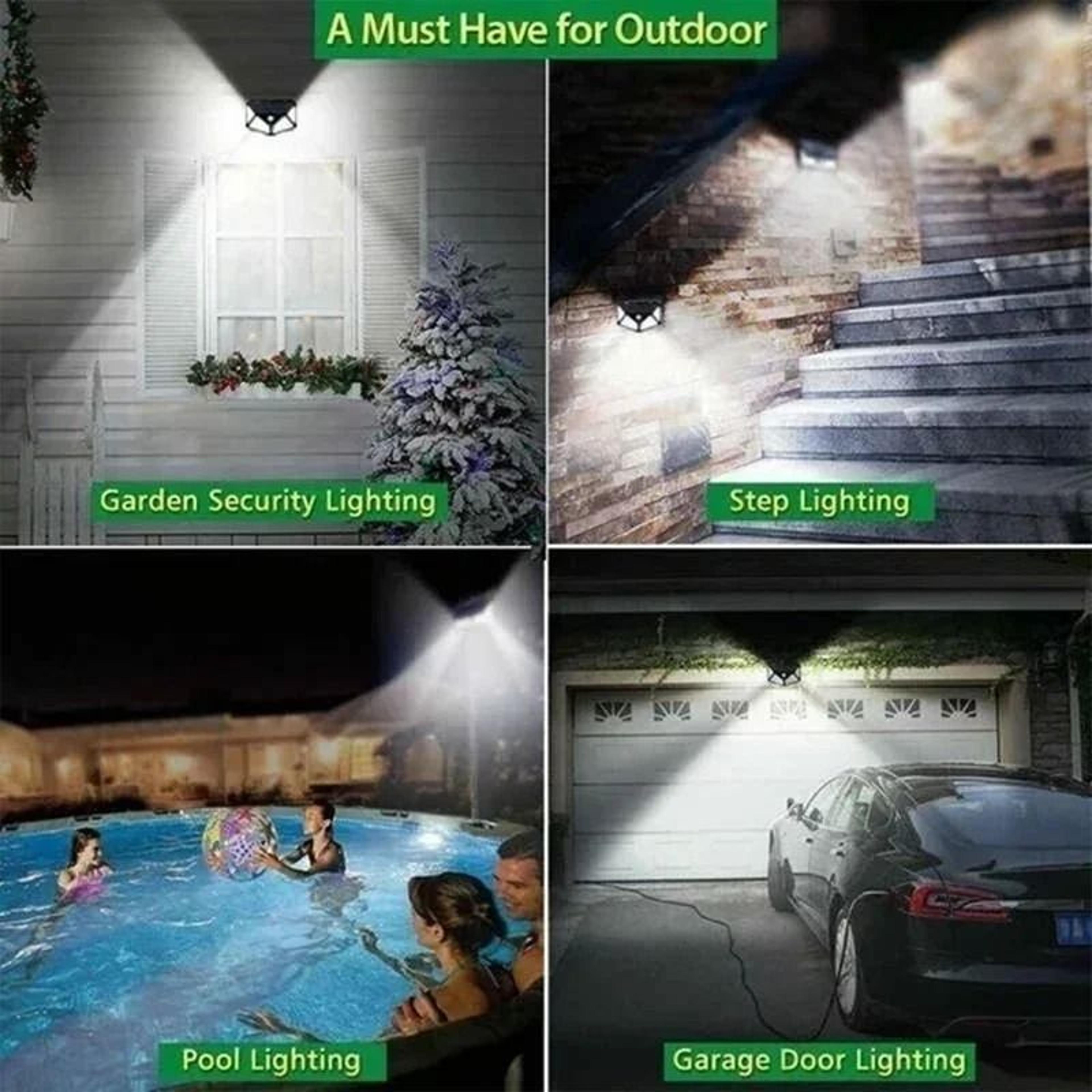 Solar Powered Outdoor Wall Light With Motion Sensor For Garden And Patio 1