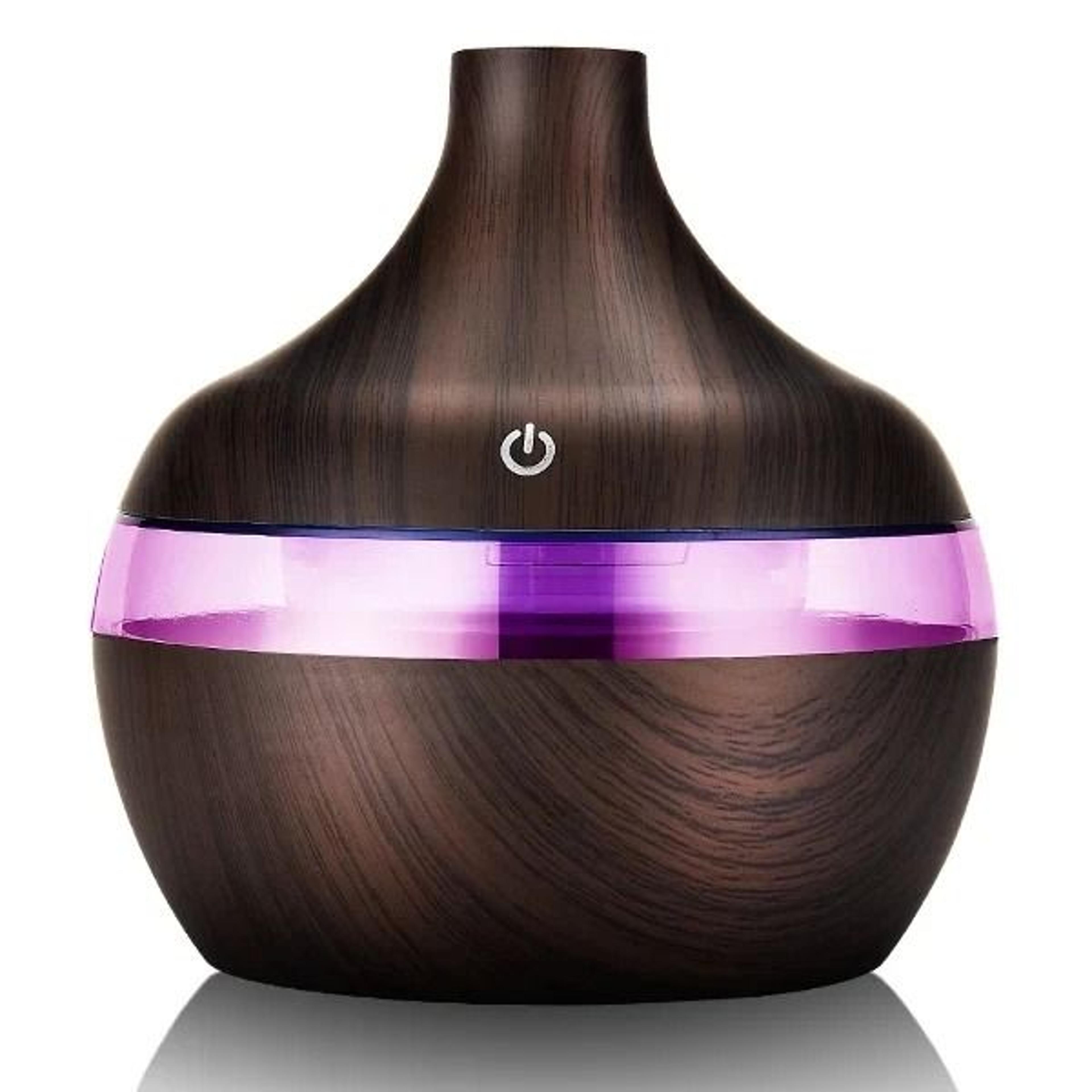Wood Grain Ultrasonic Aroma Humidifier 300ml Cool Mist Maker 7