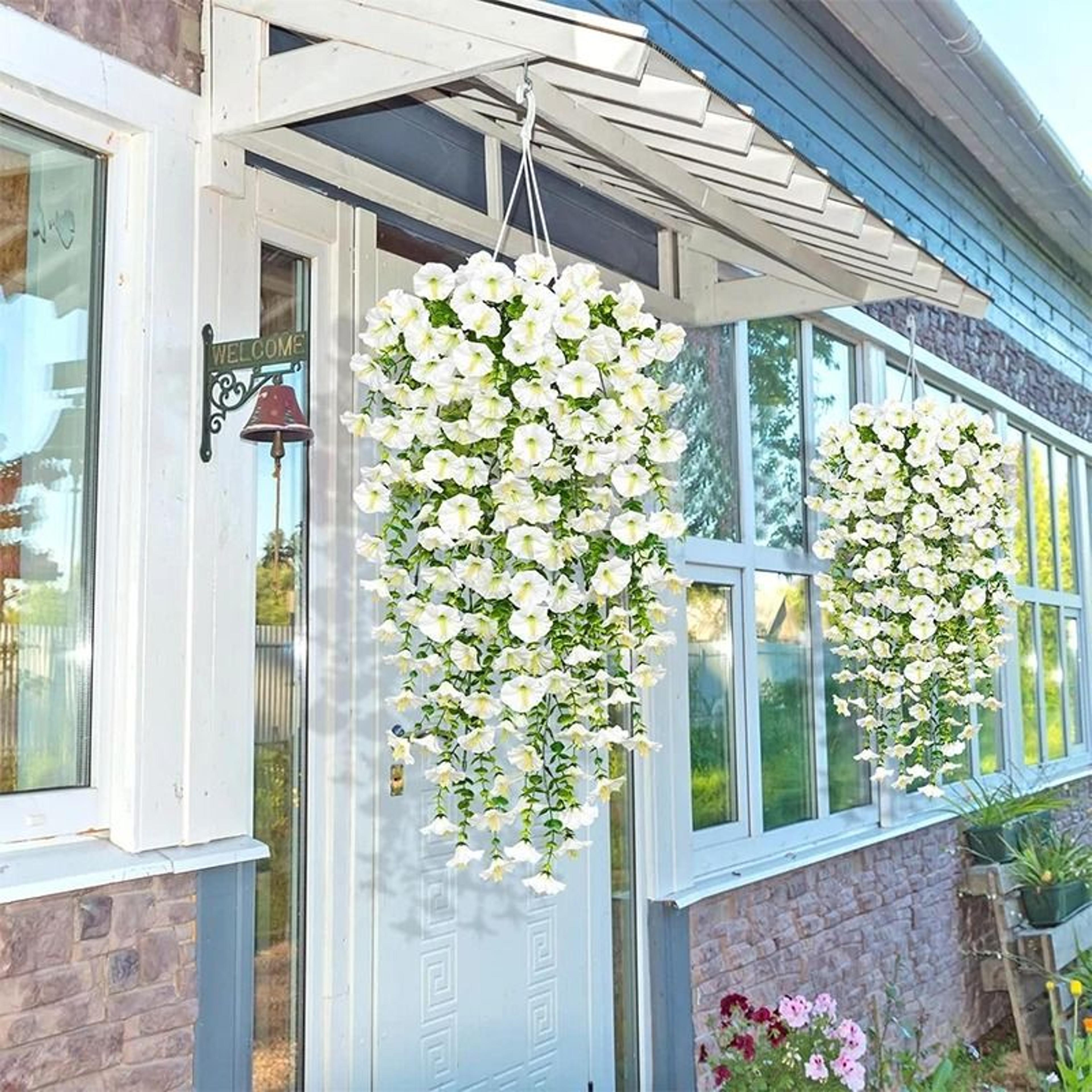 Artificial Morning Glory Hanging Vine For Home And Garden Decor 0