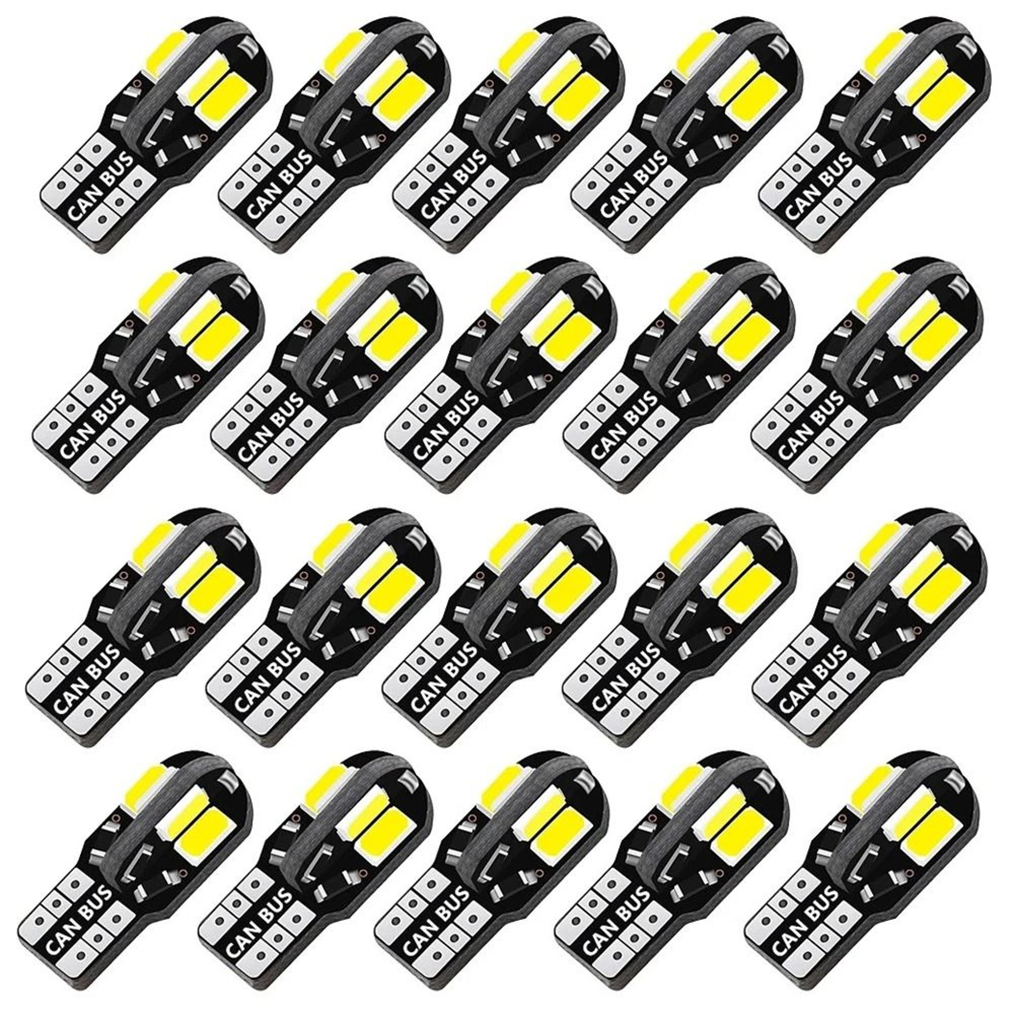T10 W5W LED Car Bulbs 5730 8SMD 12V White Light Pack 0