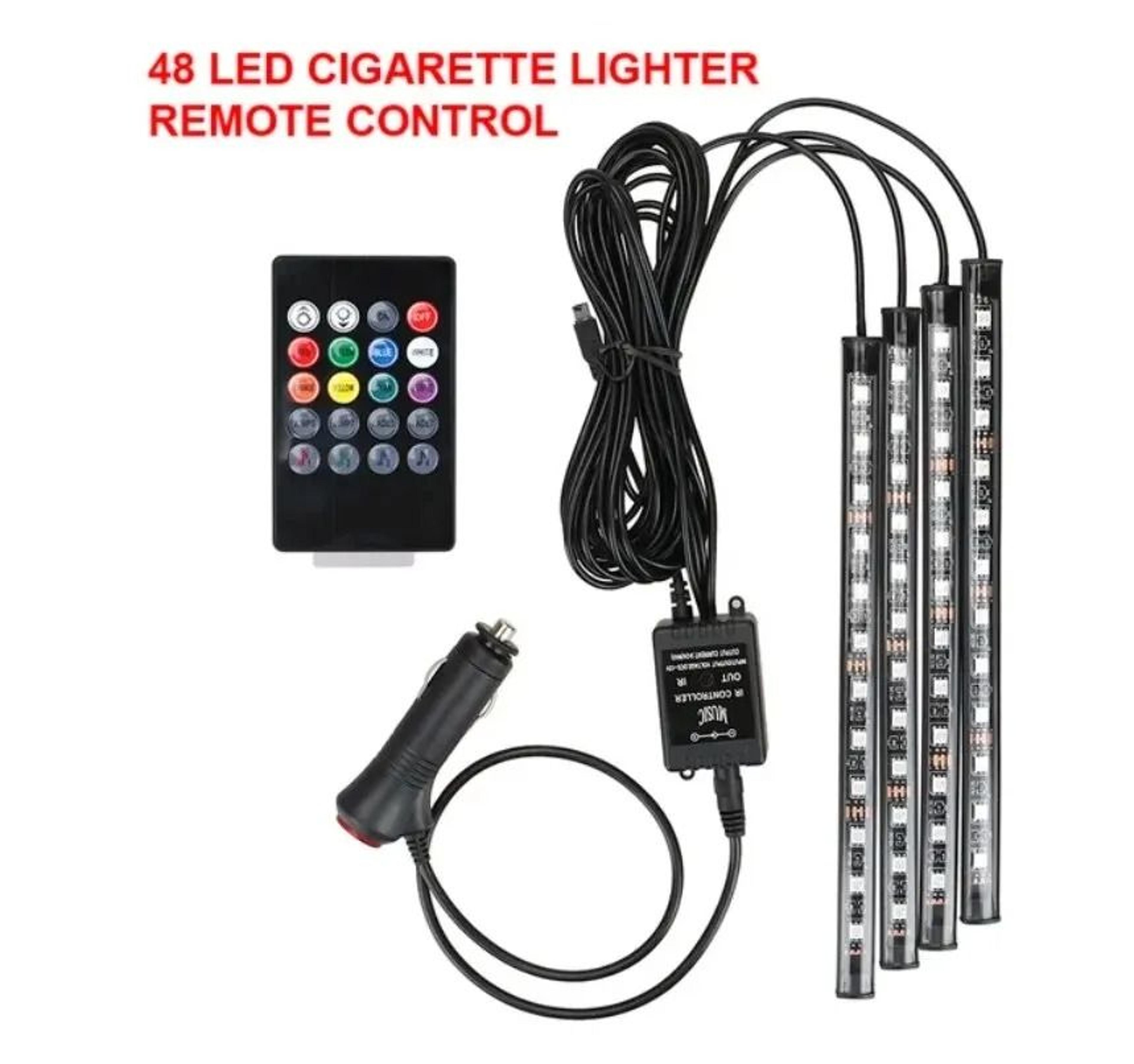 Universal Car RGB LED Interior Ambient Light Strips 8 Color Kit 7