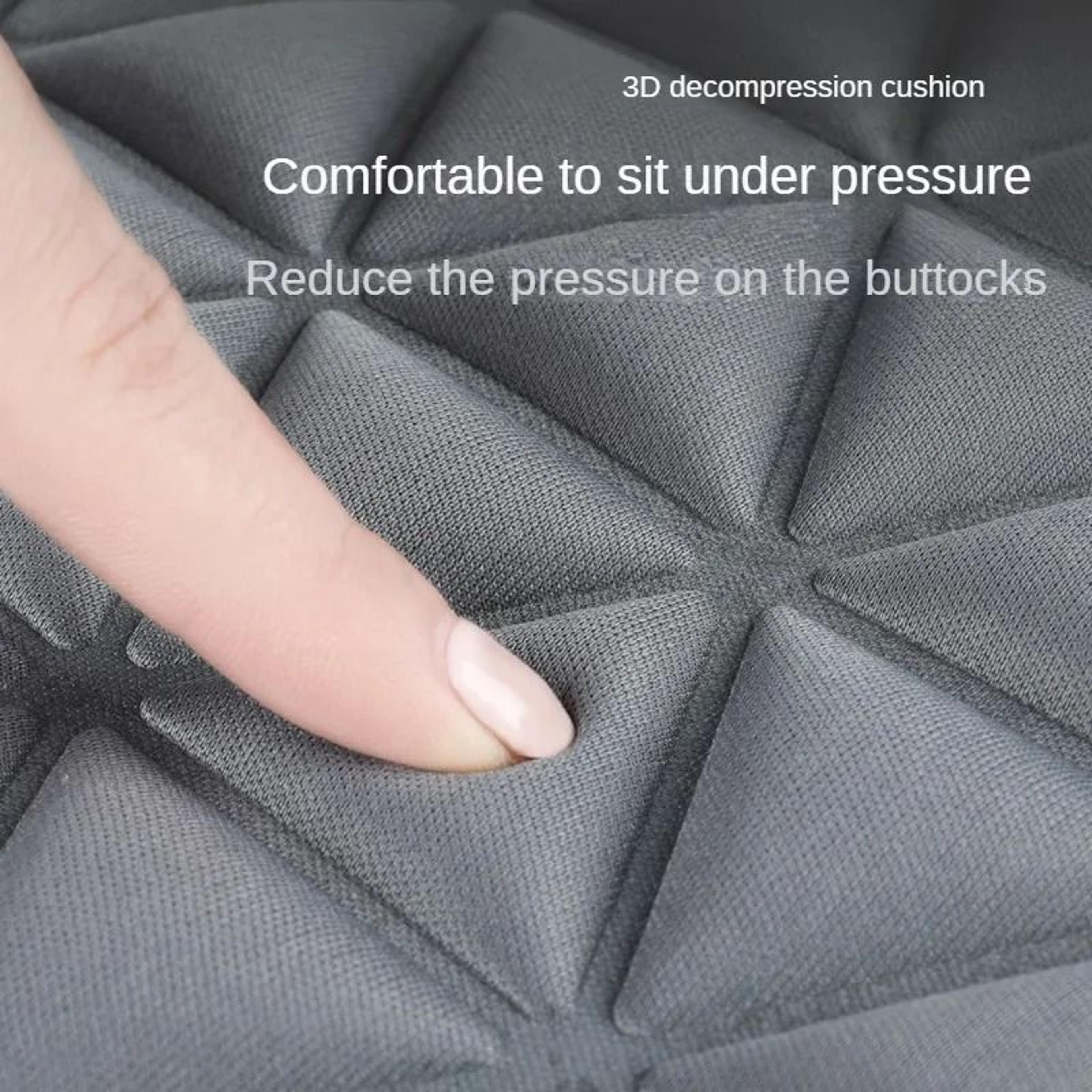 Breathable Car Seat Comfort Cushion With Supportive Backrest 4