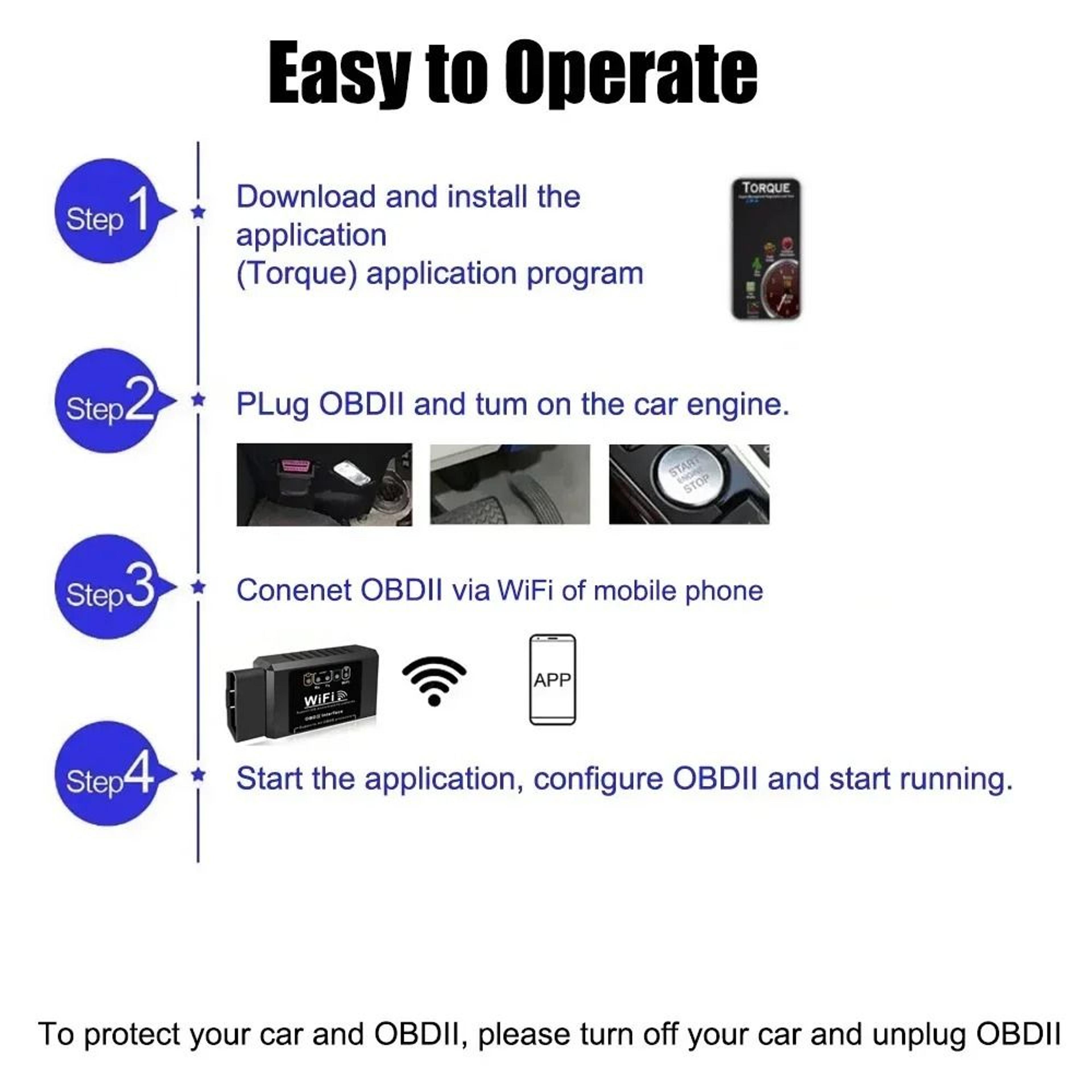 ELM327 WiFi OBD2 Diagnostic Tool For Engine Code Reading 3