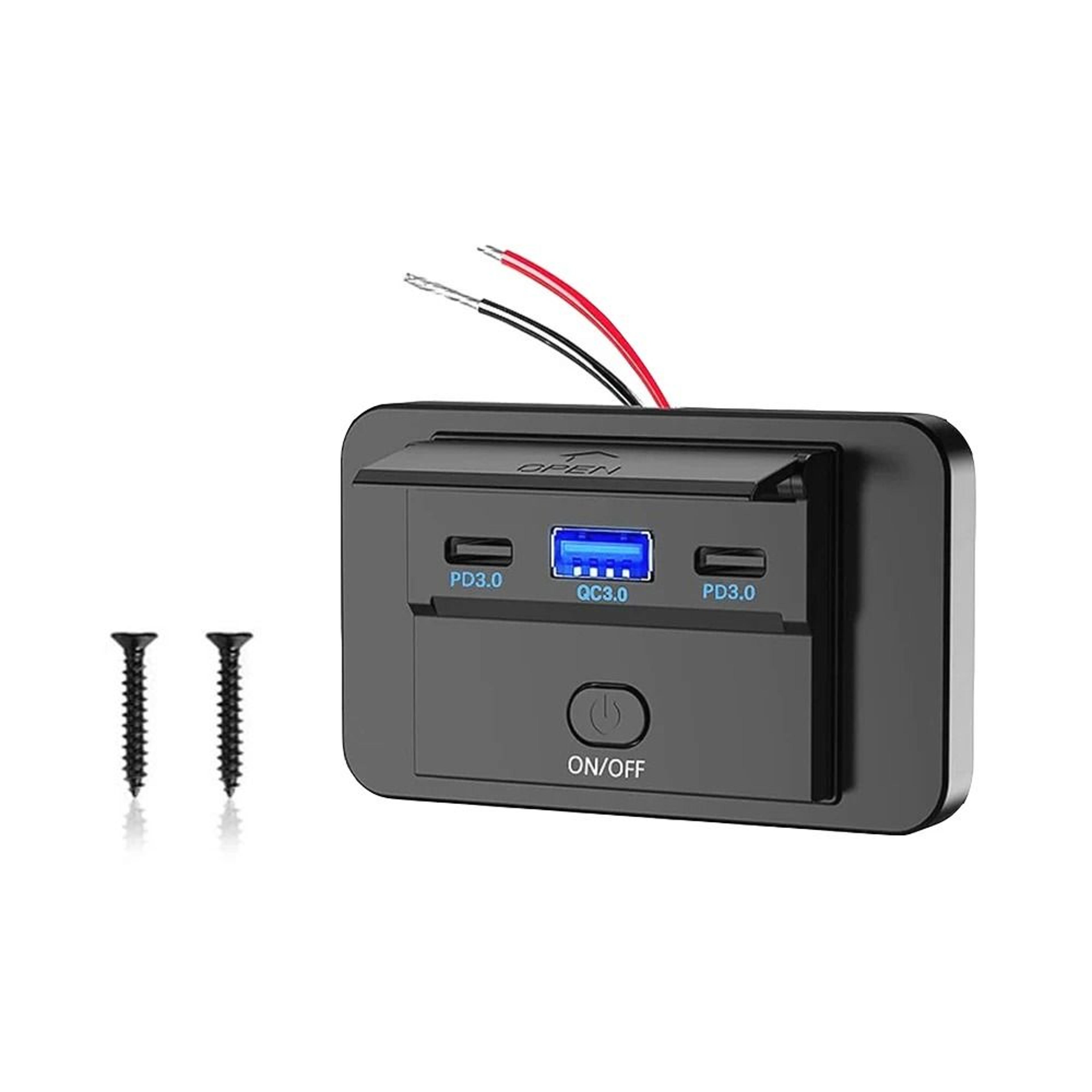 Dual PD And Dual QC USB Car Charger 96watt For Vehicles 11