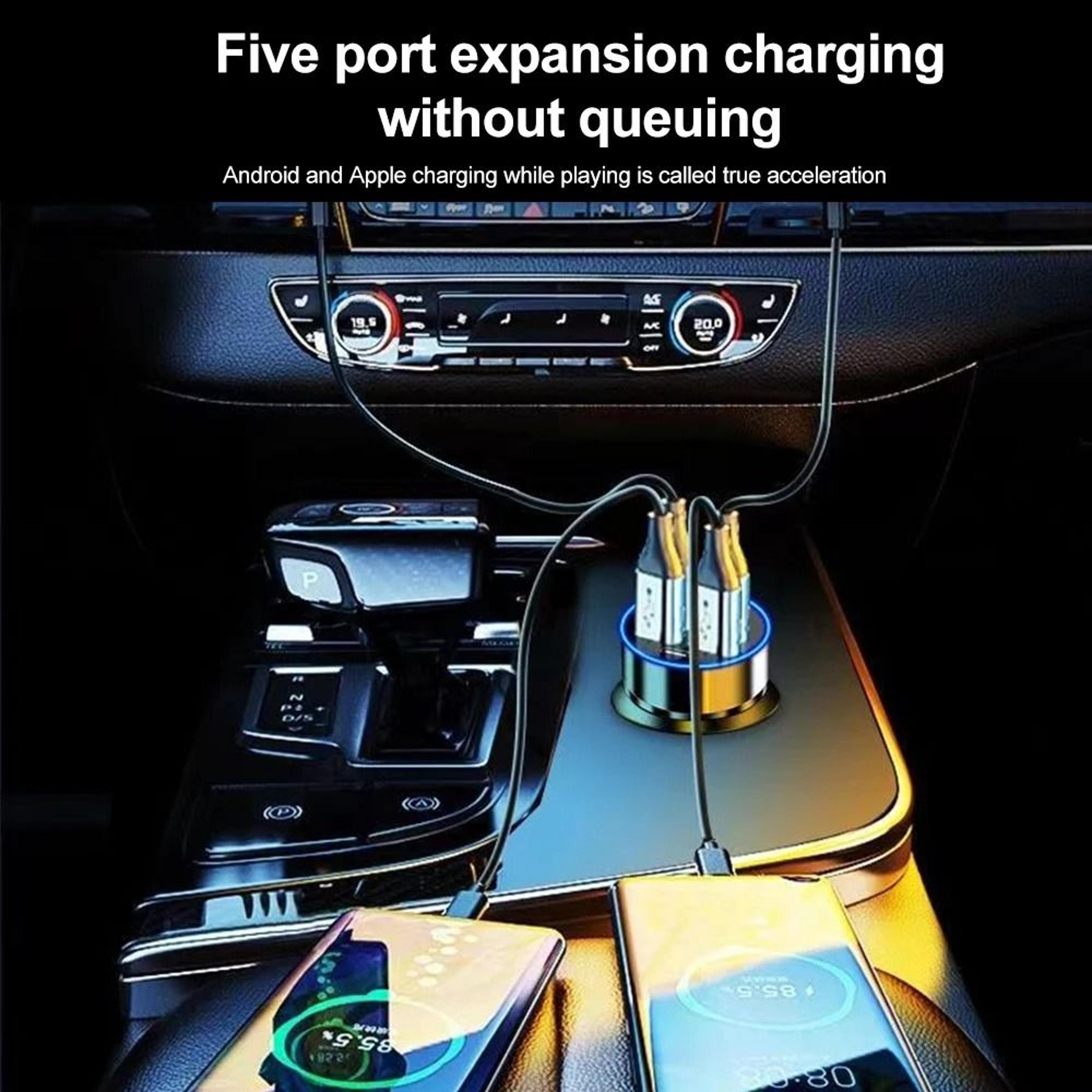 High Power Car Charger With Digital Display PD And QC 30 Fast Charge 1
