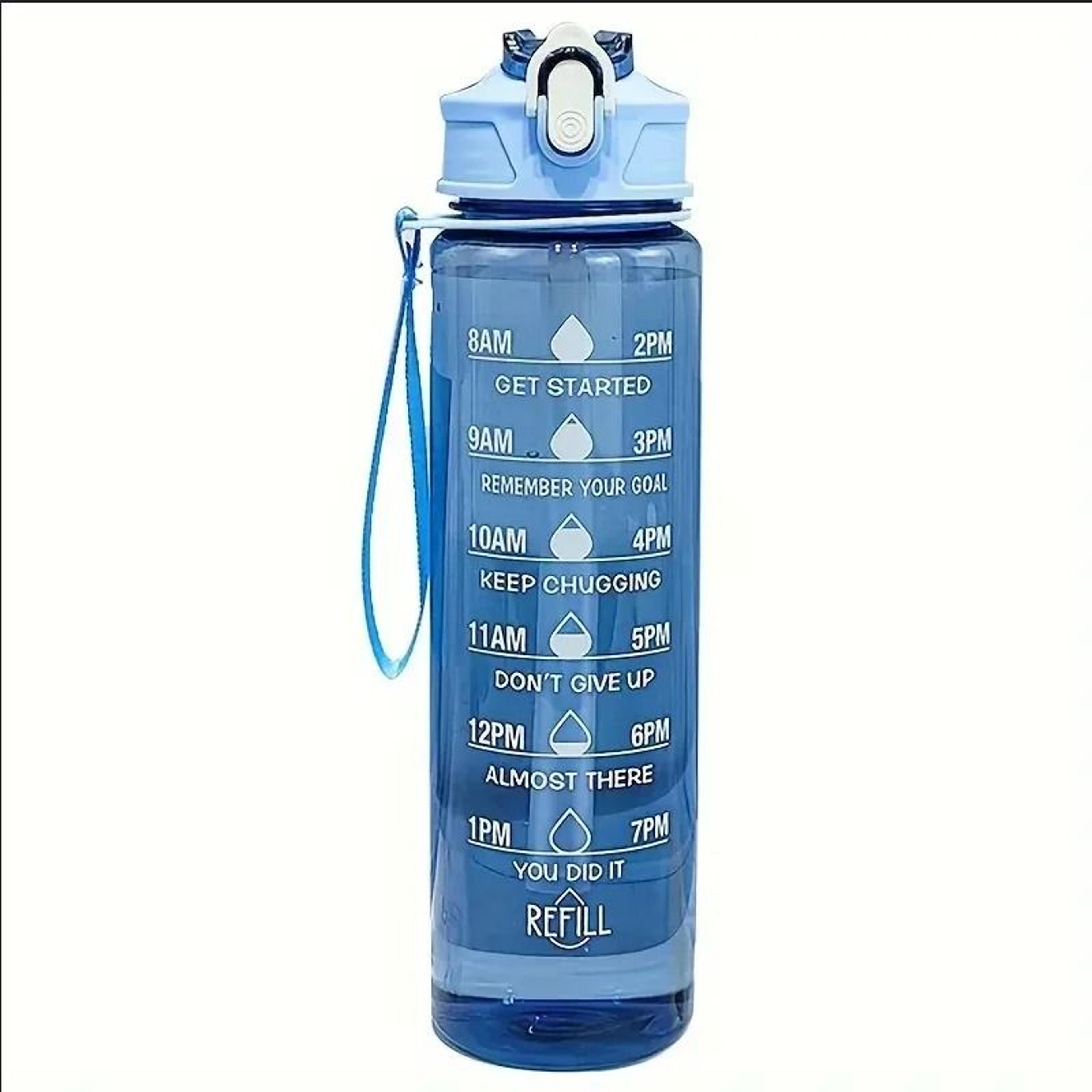 800 Ml 27 Oz Large Capacity Sports Water Bottle Leak Proof Plastic Drinking Cup With Time Scale 7