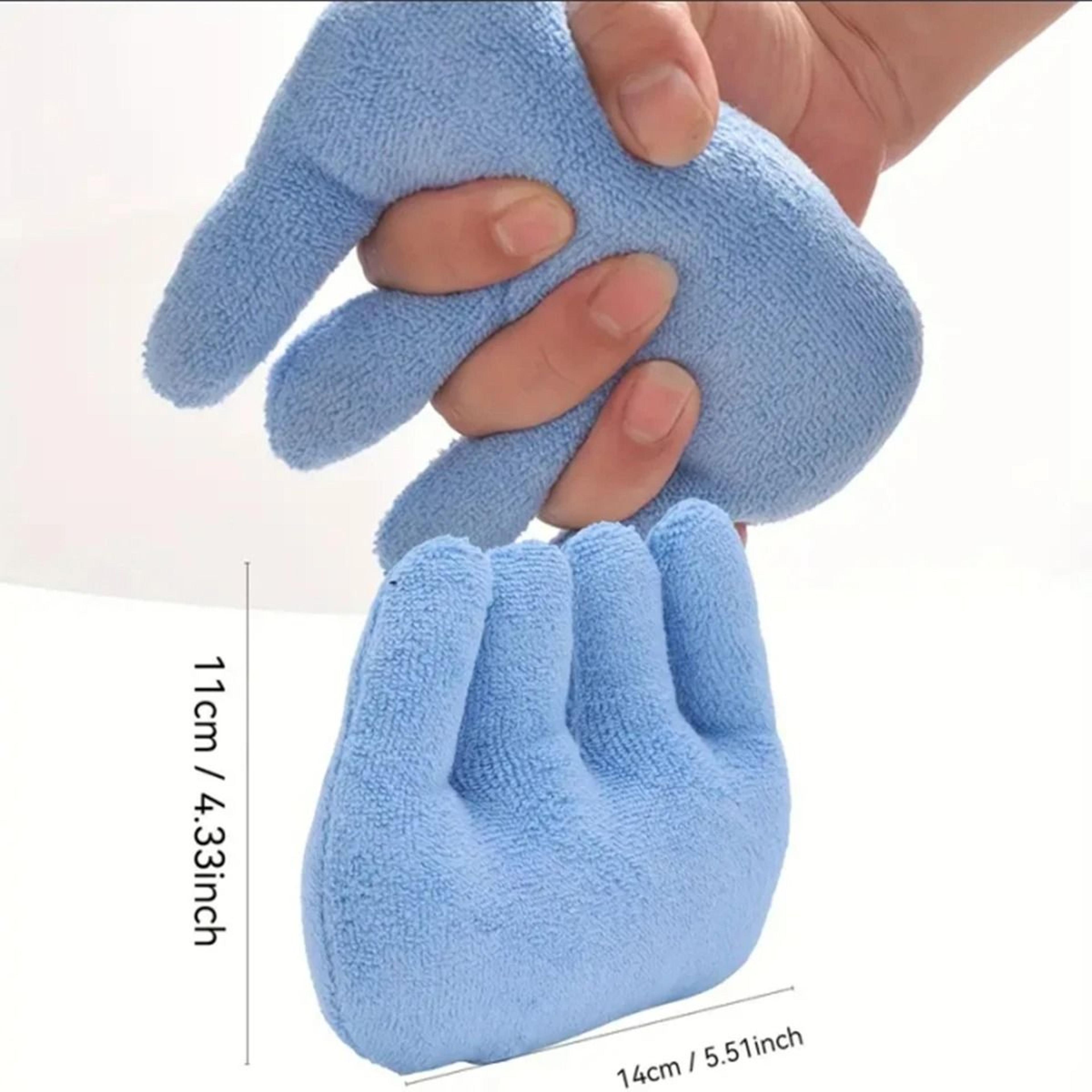Hand Rehabilitation Grip Cushion With Finger Separators Blue 0