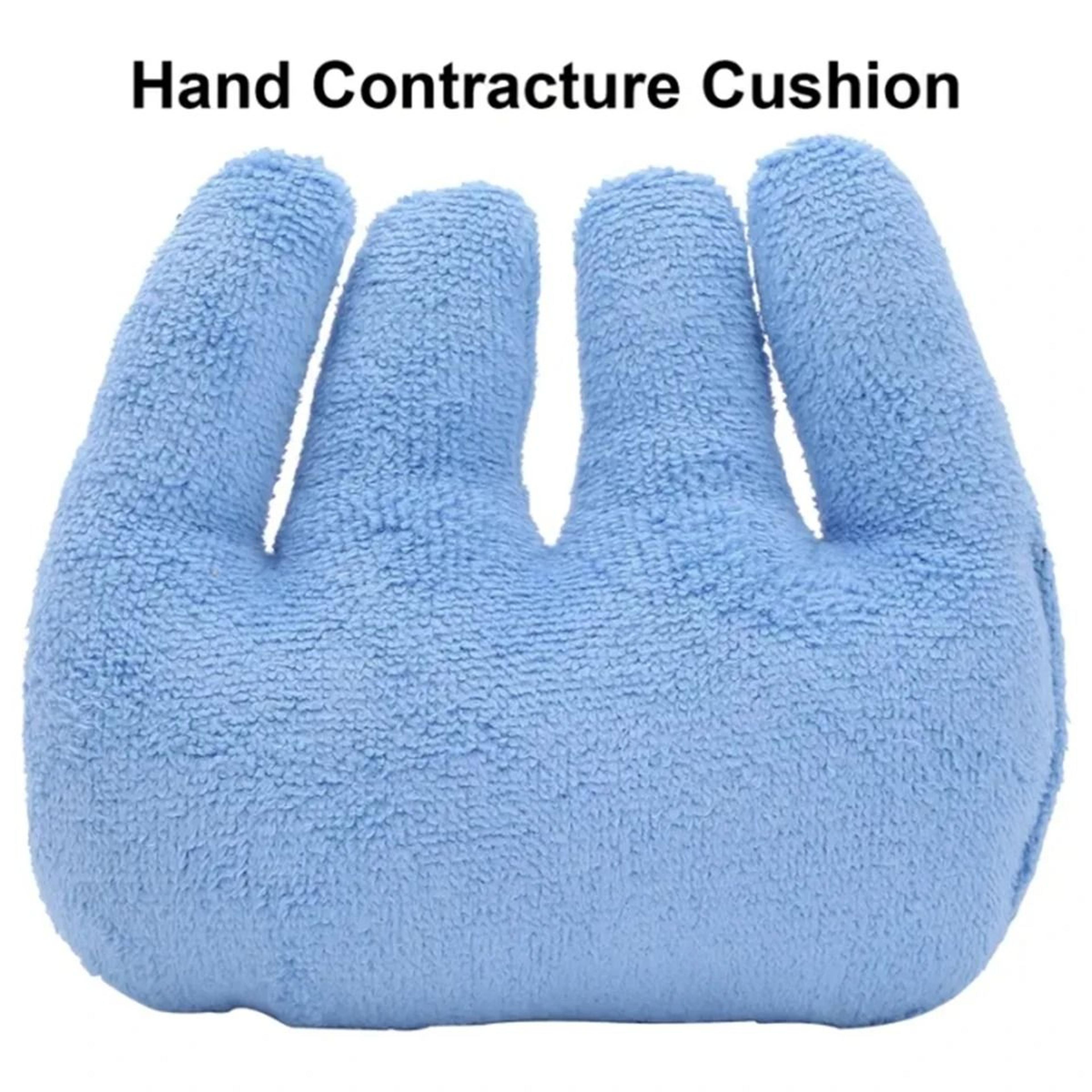 Hand Rehabilitation Grip Cushion With Finger Separators Blue 4