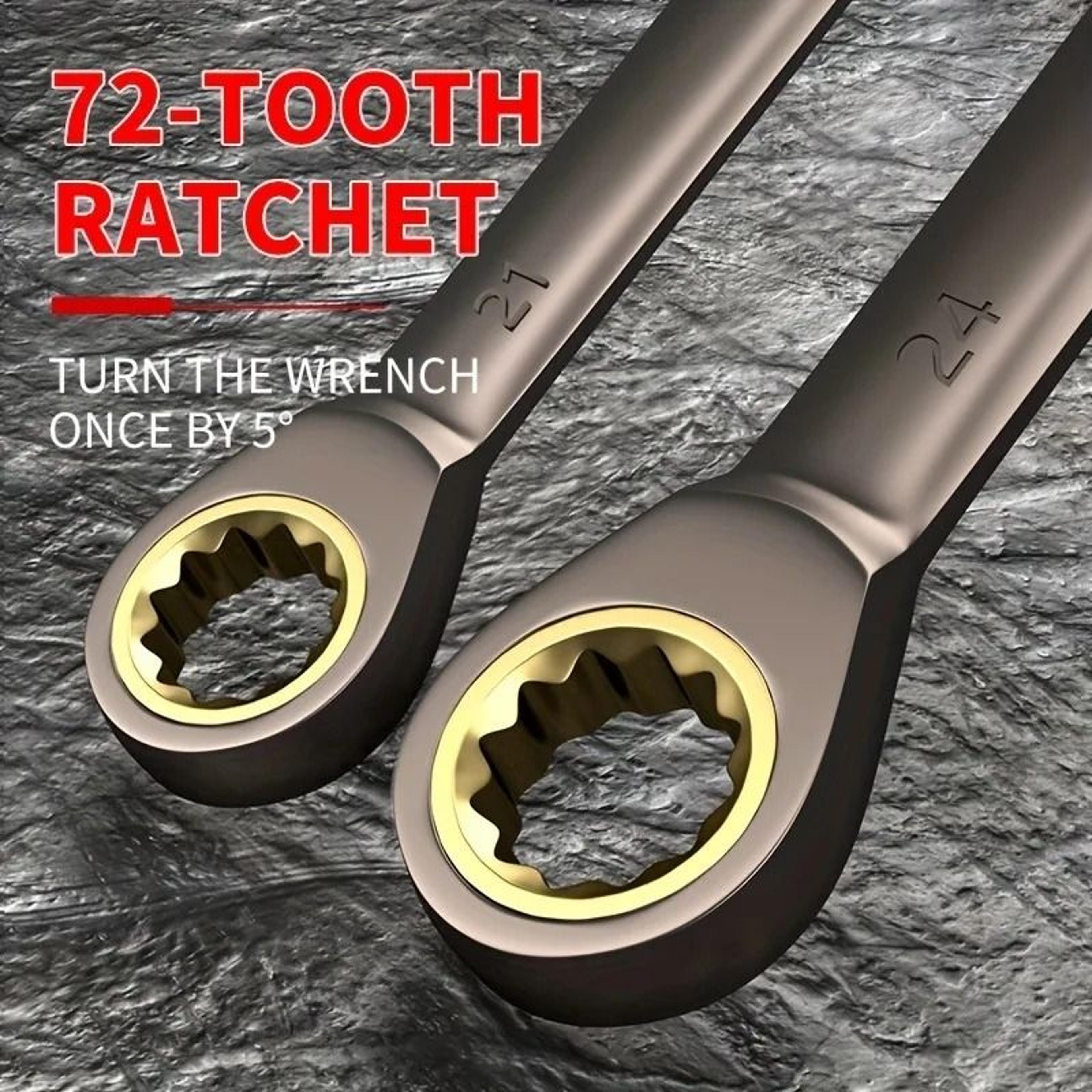Dual Purpose Ratchet Wrench Open Spanner For Professional Auto Repair 3