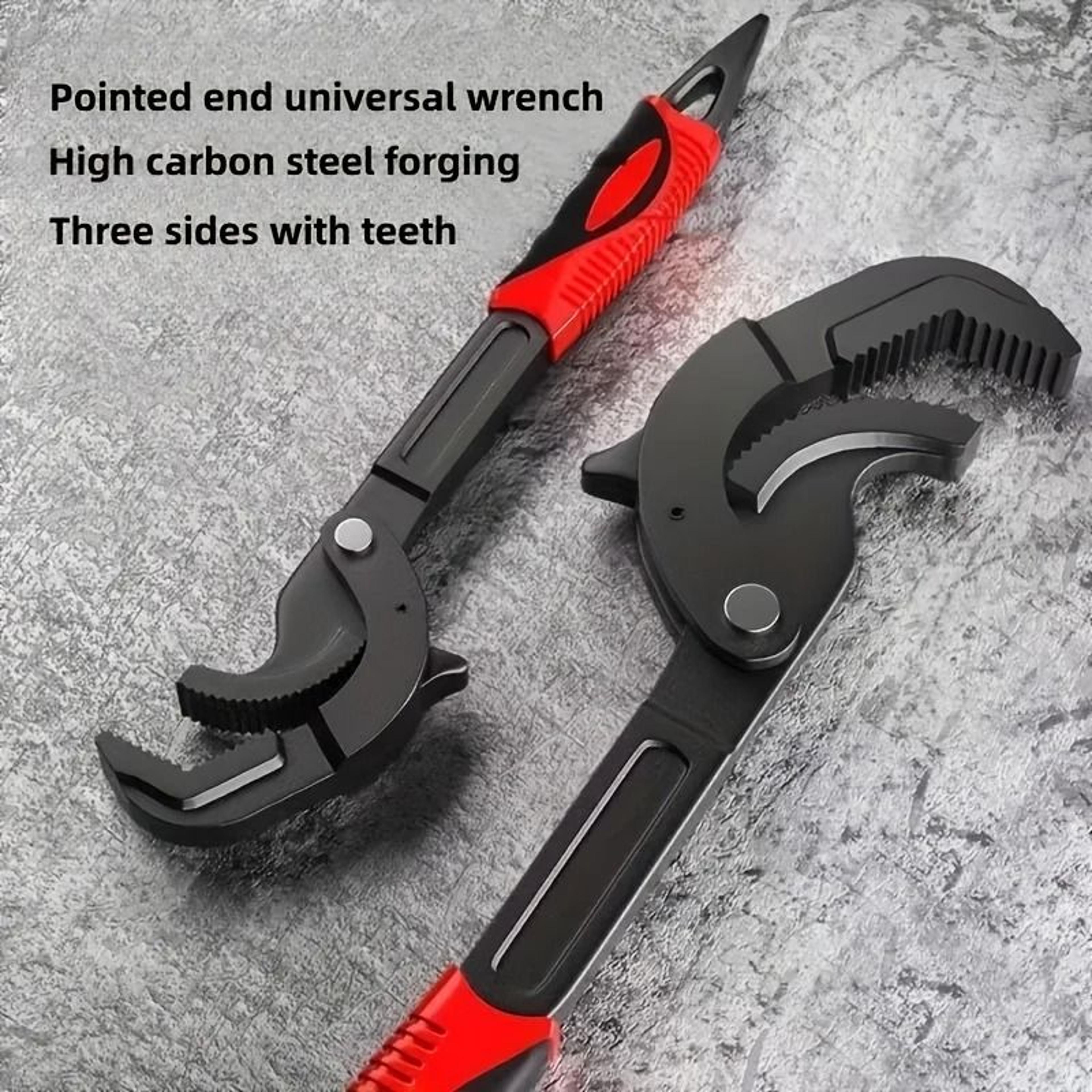 Adjustable Jaw Wrench Set Multi Functional Quick Open Pipe Wrench For Car Bike Plumbing Repairs 1