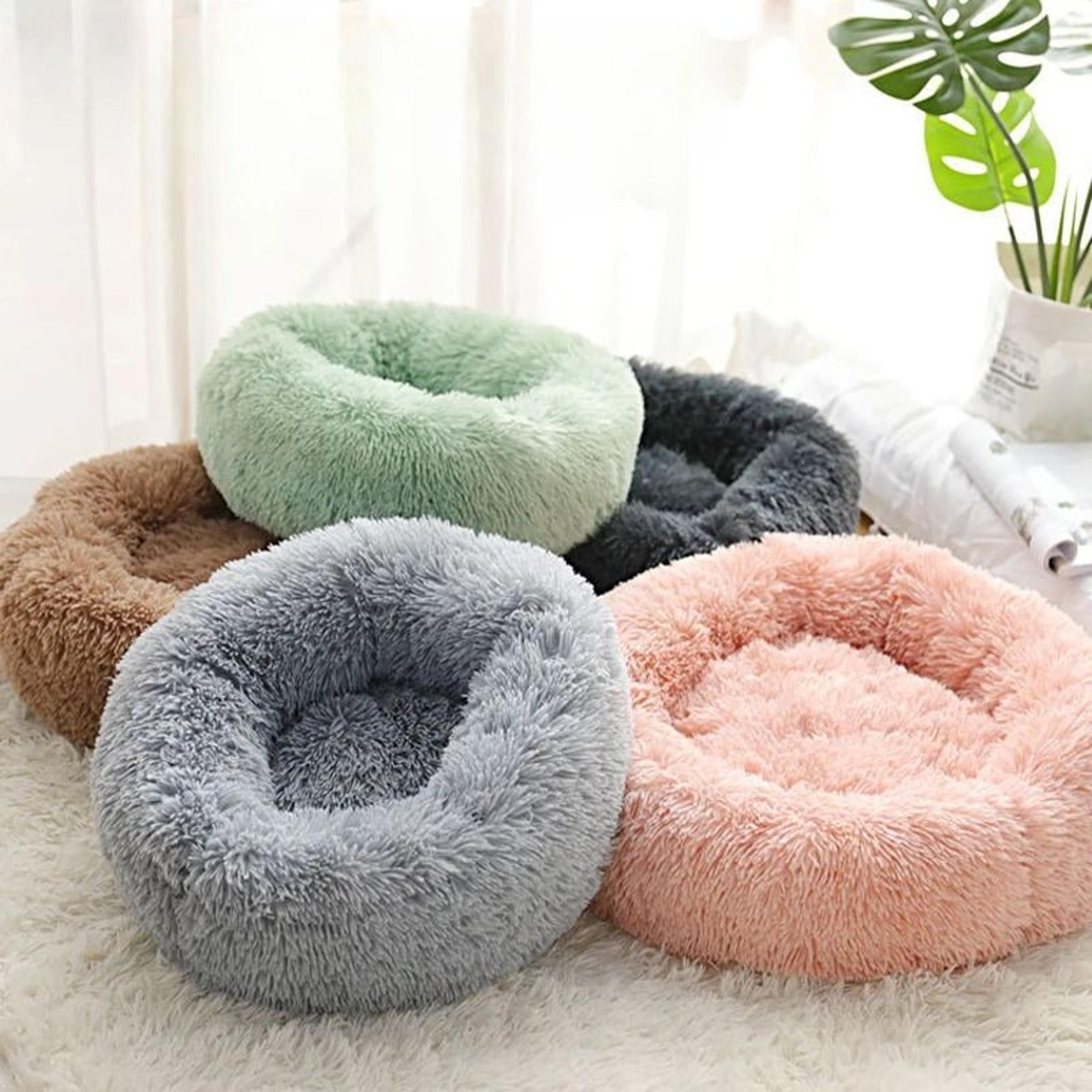 warm plush pet nest bed for cats and small dogs detachable and washable