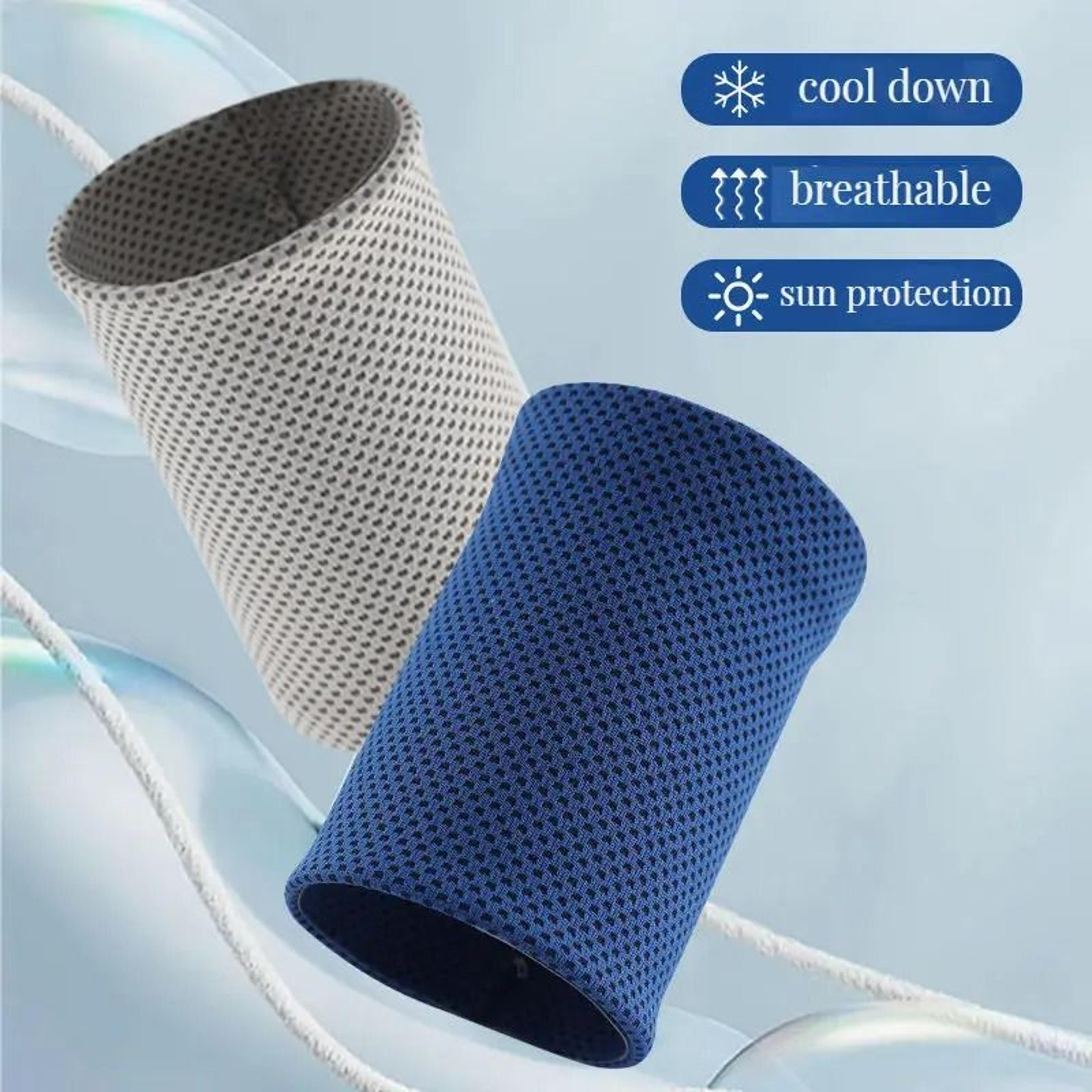 Cooling Sports Wristband Set Breathable Ice Wristbands For Running Fitness Yoga Cycling Hiking 4