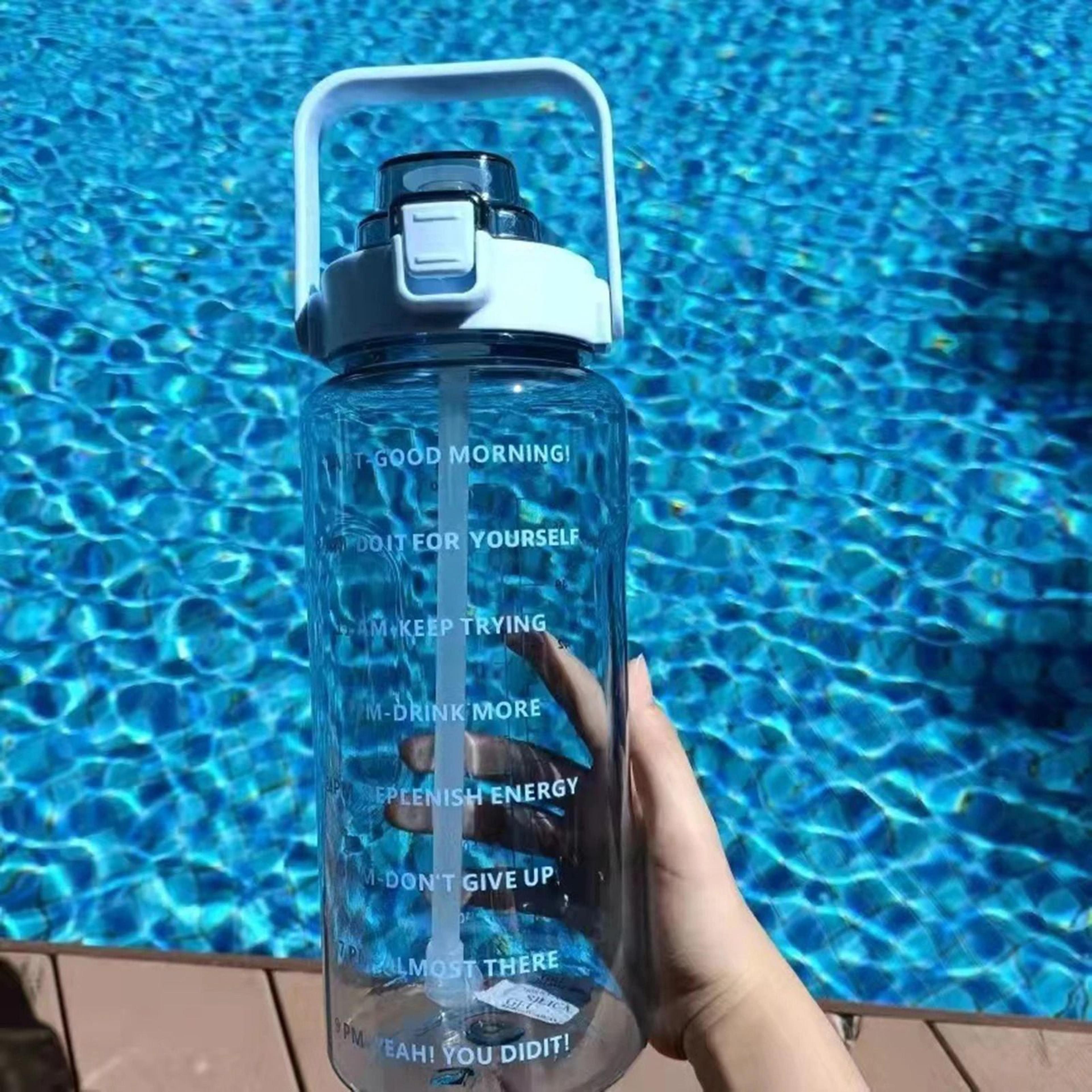 Large Capacity Sports Water Bottle With Straw And Scale For Running Cycling And Fitness 4