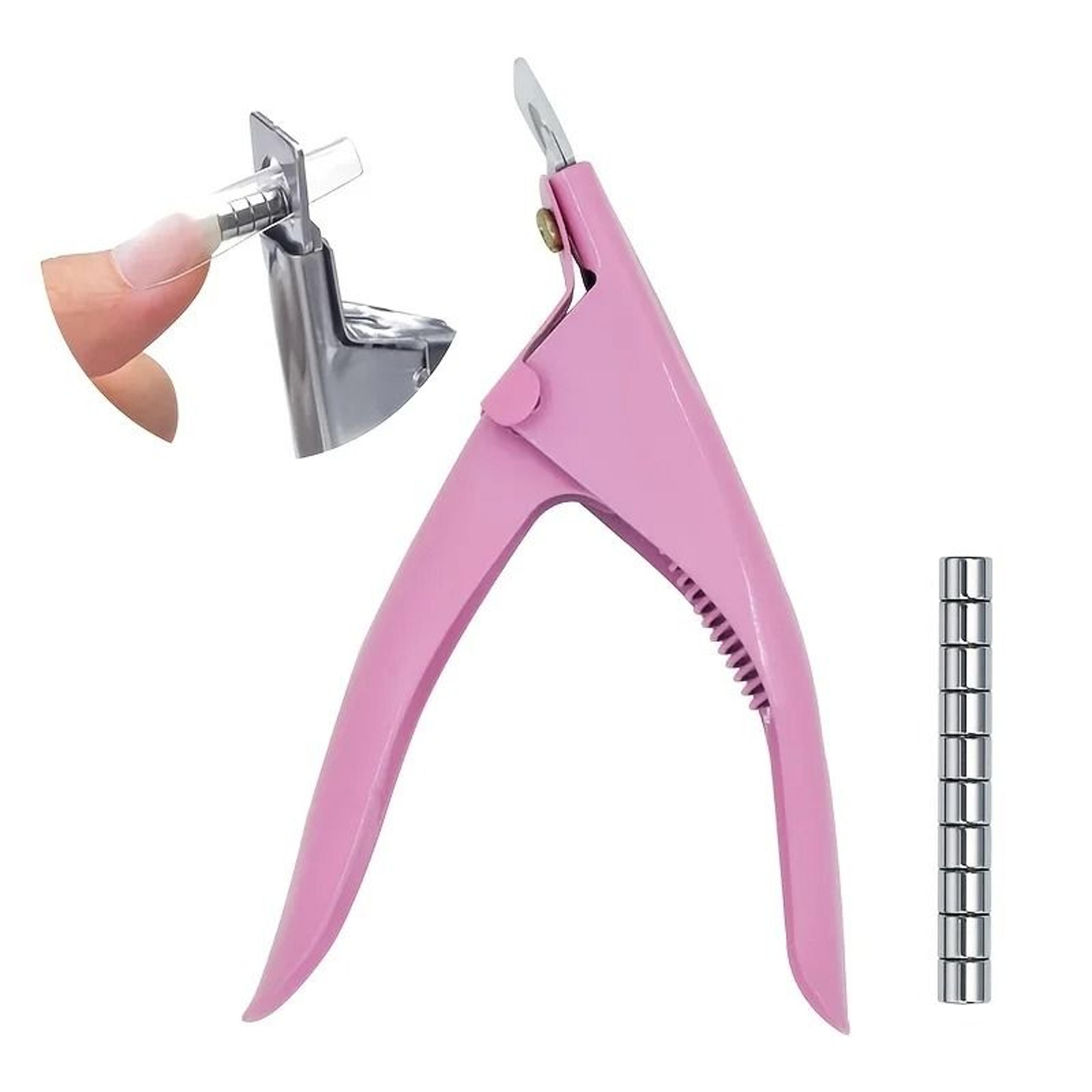 Adjustable Stainless Steel Acrylic Nail Clippers With Magnetic Sizer Set 10