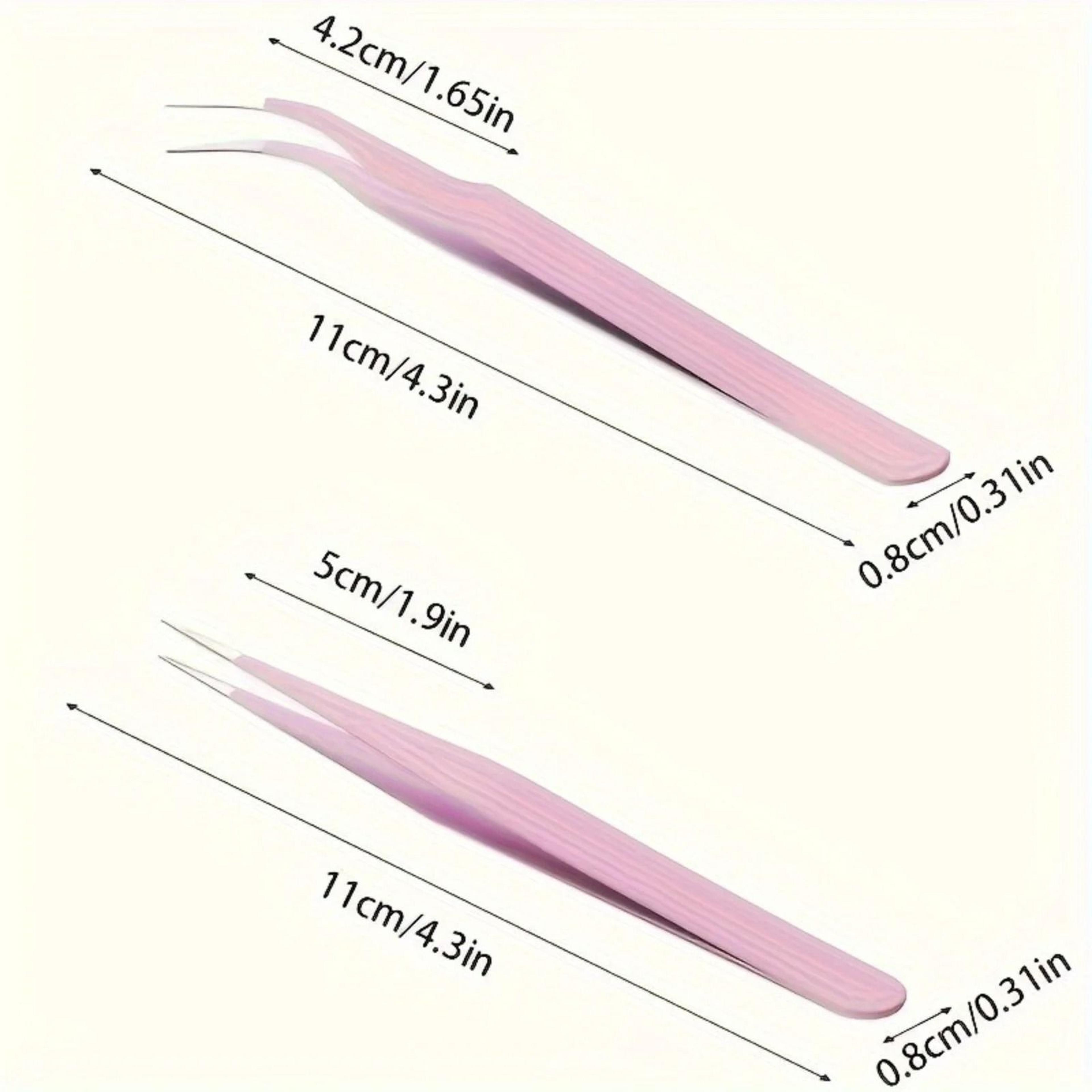 Stainless Steel Precision Tweezer Set Curved And Straight Tips 2 Pack 5
