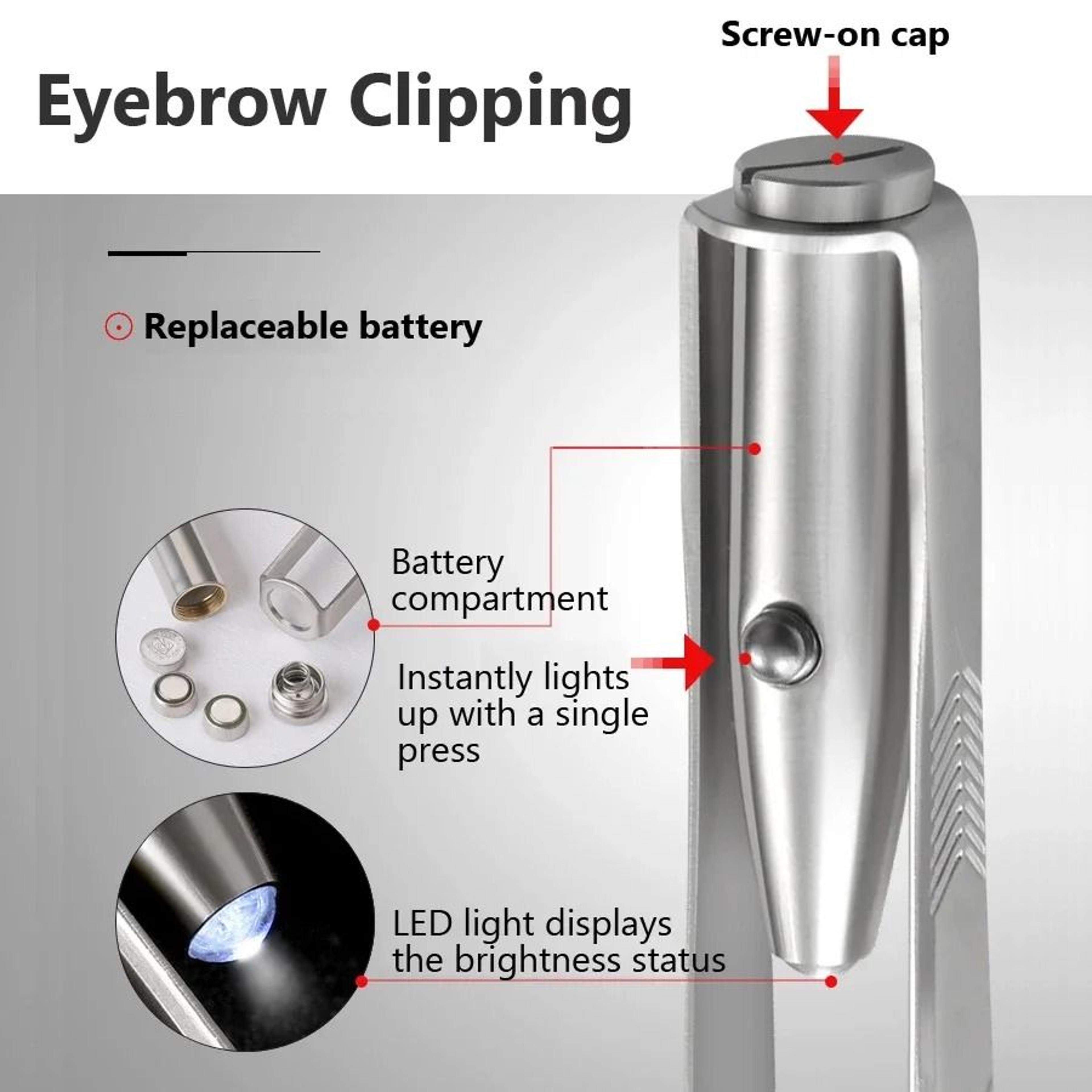 LED Lighted Eyebrow Tweezers For Precise Shaping And Grooming 4