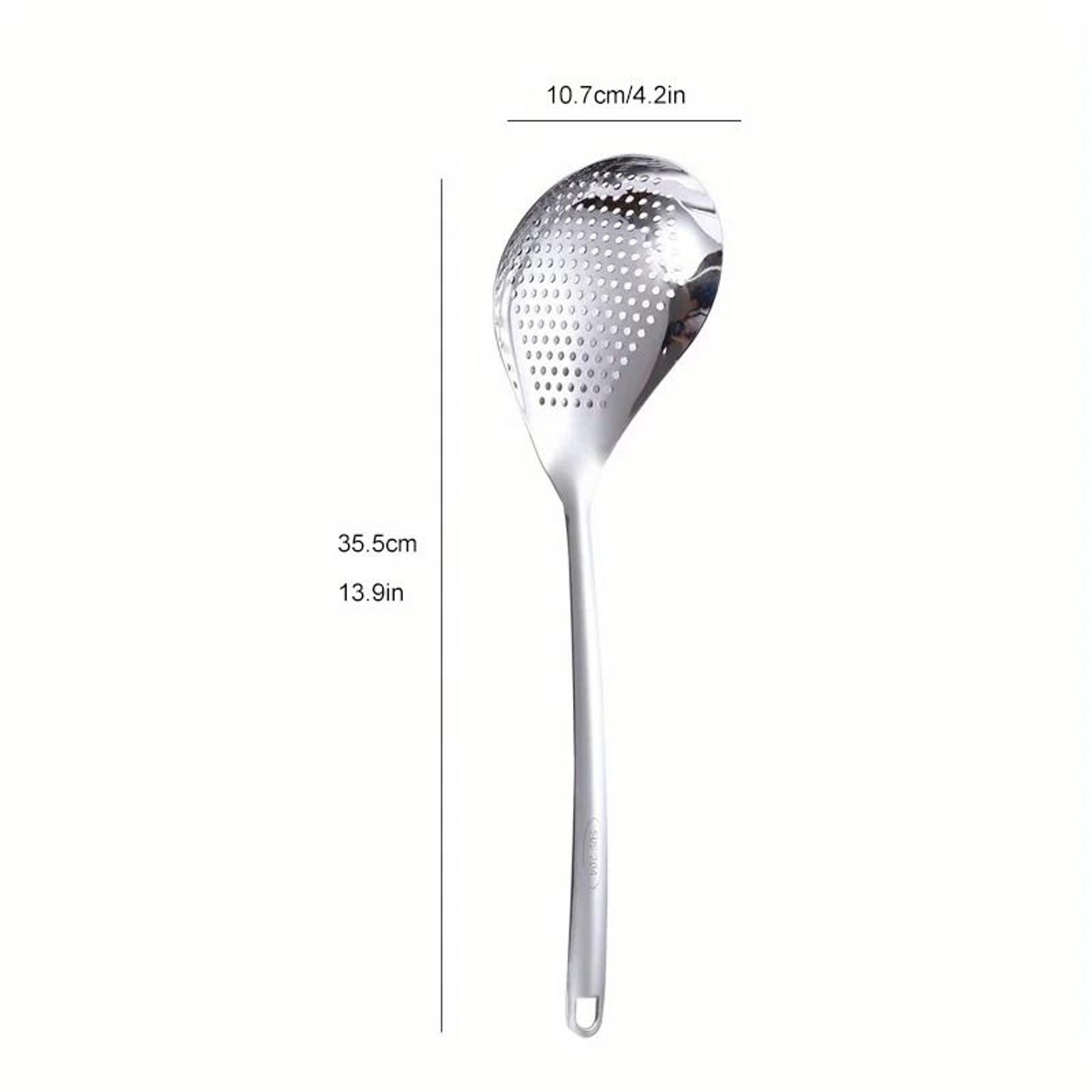 Large Heavy Duty Stainless Steel Skimmer Strainer Spoon For Cooking And Frying 6
