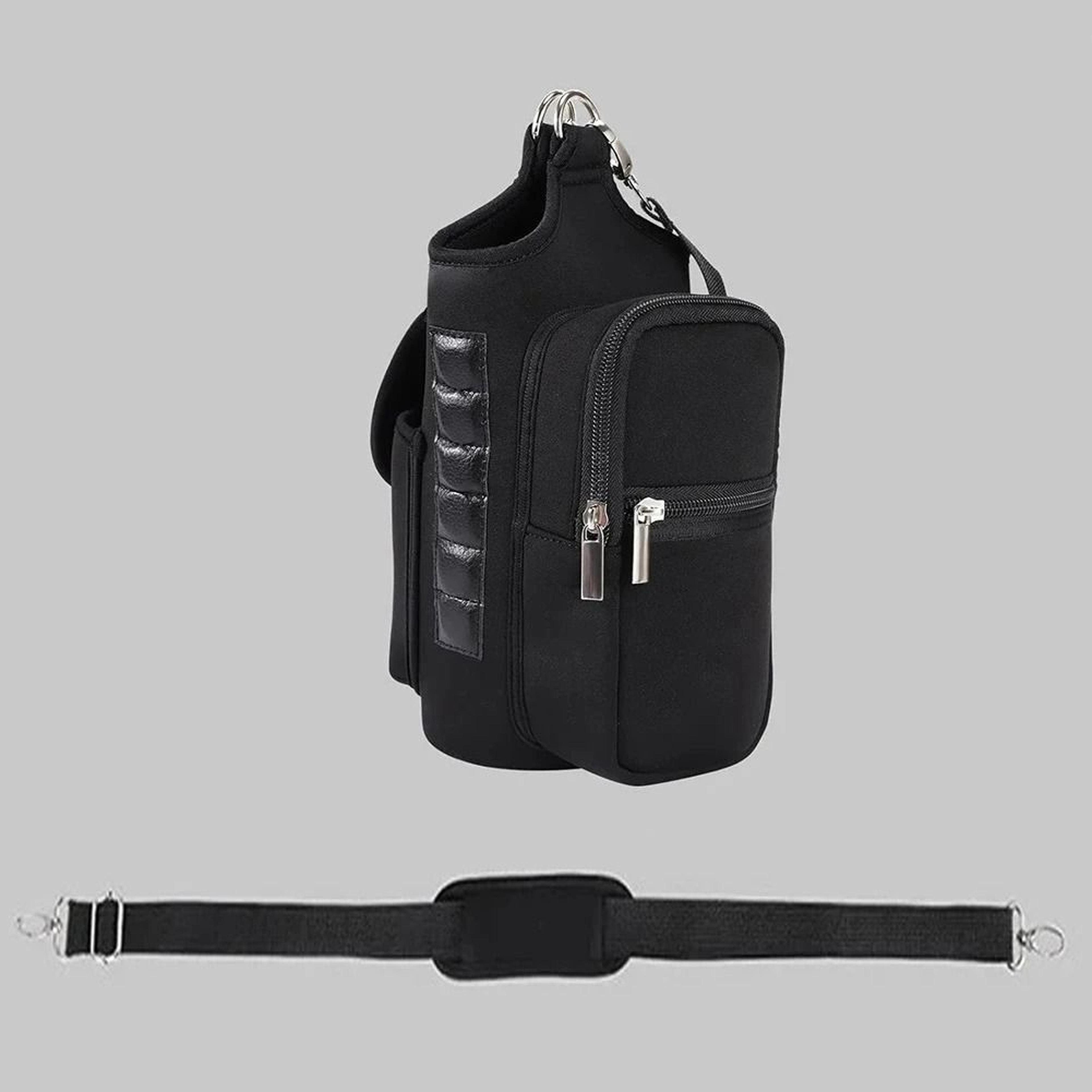 Magnetic Water Bottle Holder Carrier Bag With Phone Pocket And Shoulder Strap 6