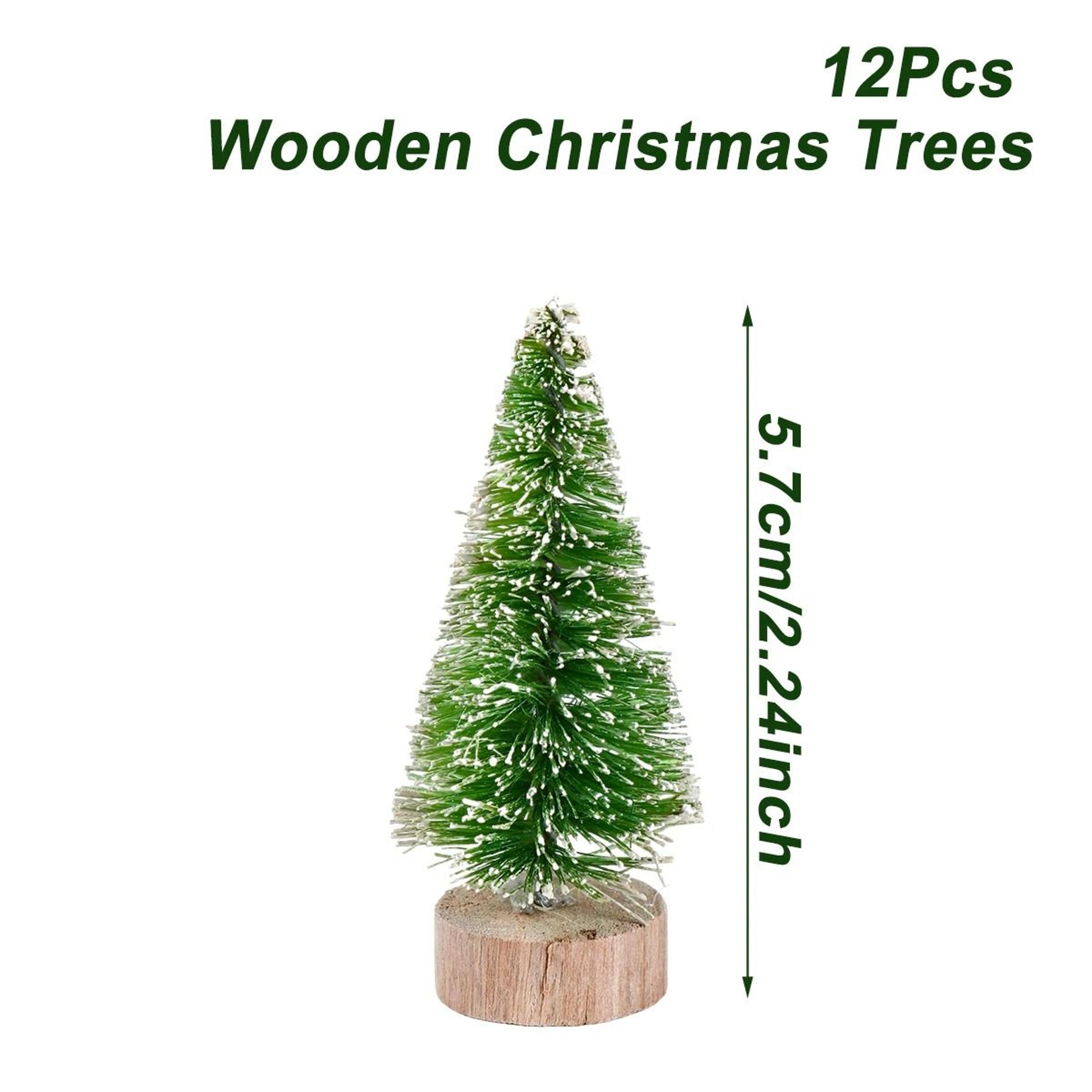 Mini Sisal Bottle Brush Christmas Tree Tabletop Ornament 10