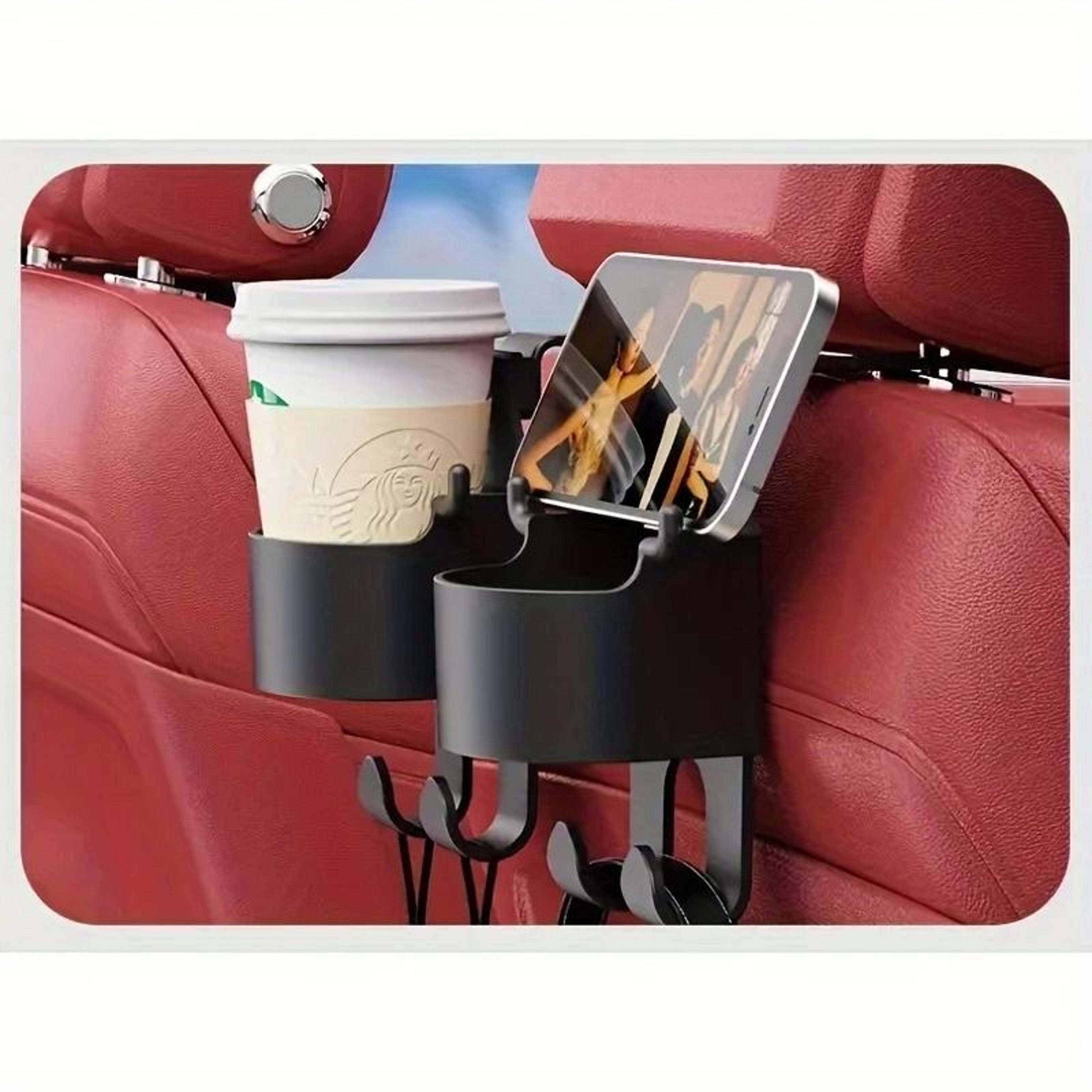 Multifunctional Car Seat Back Storage Rack With Hooks Cup Holder And Storage Box 3