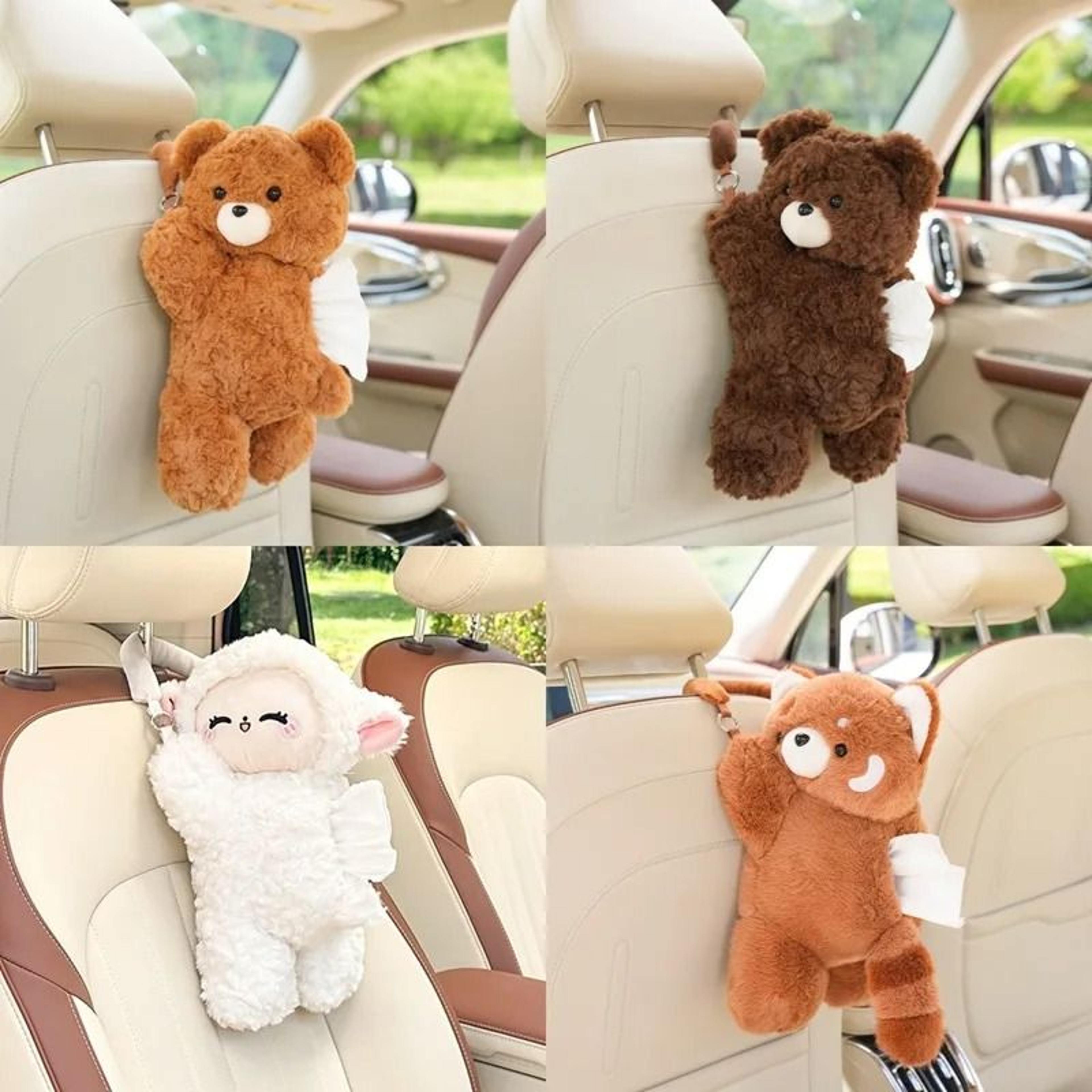Universal Car Tissue Holder Plush Doll Hanging Paper Case 0