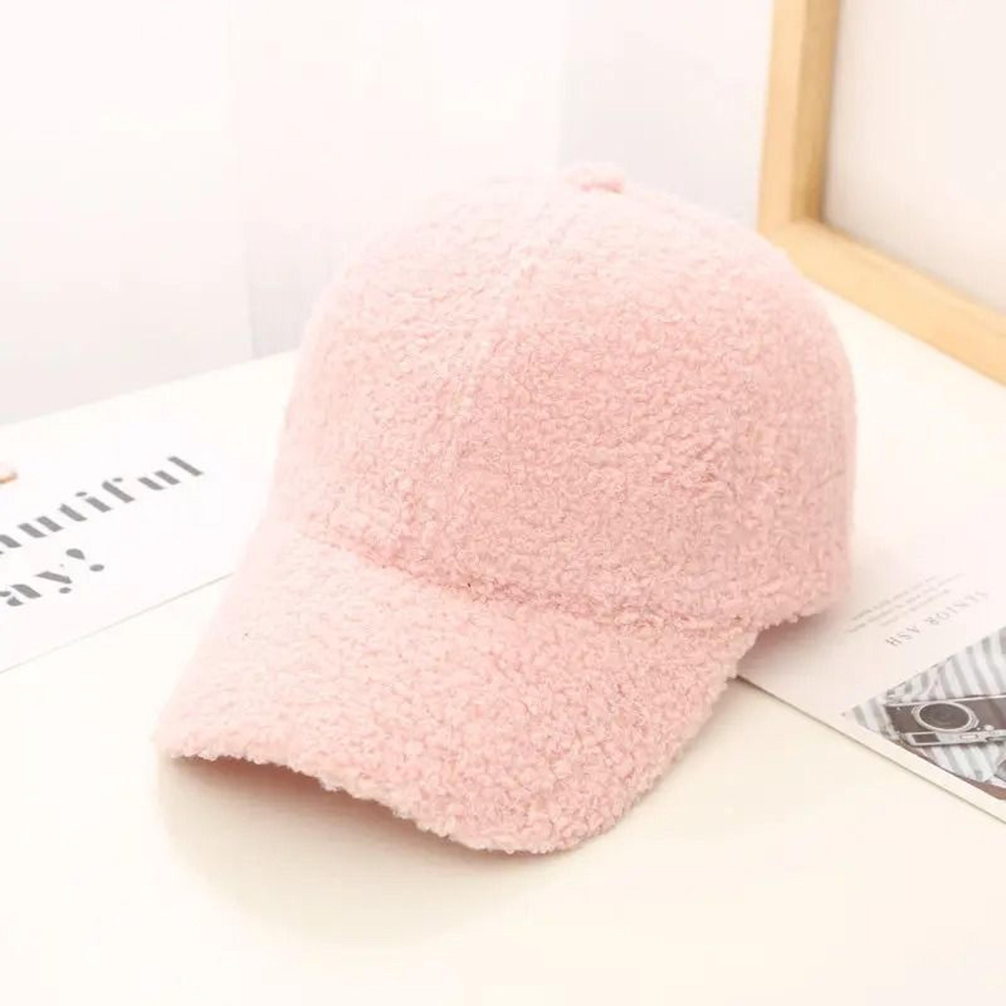 Soft Plush Lamb Wool Baseball Cap For Women 11