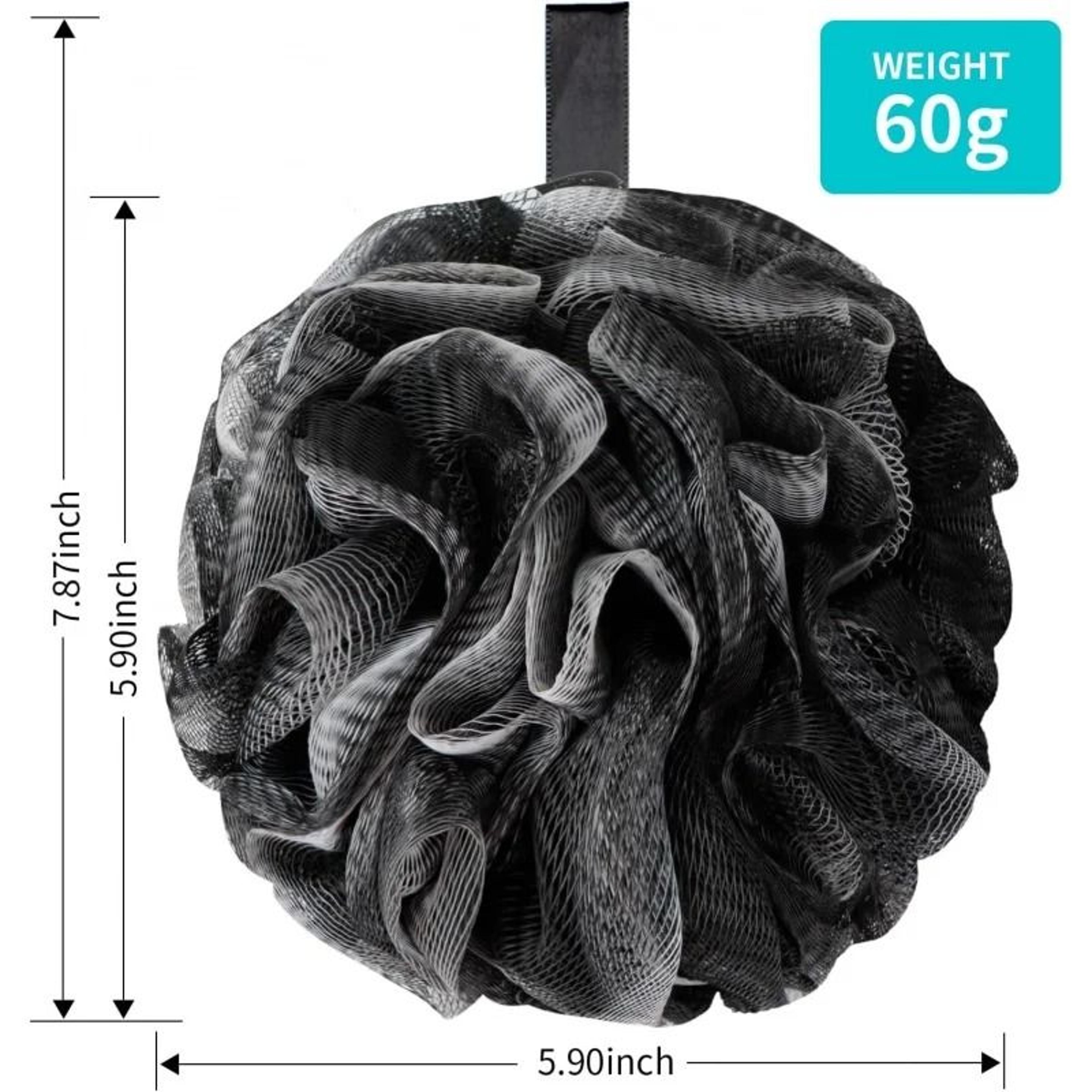 Plush Mesh Bath Loofah Shower Sponge Set For Body Scrubbing 1
