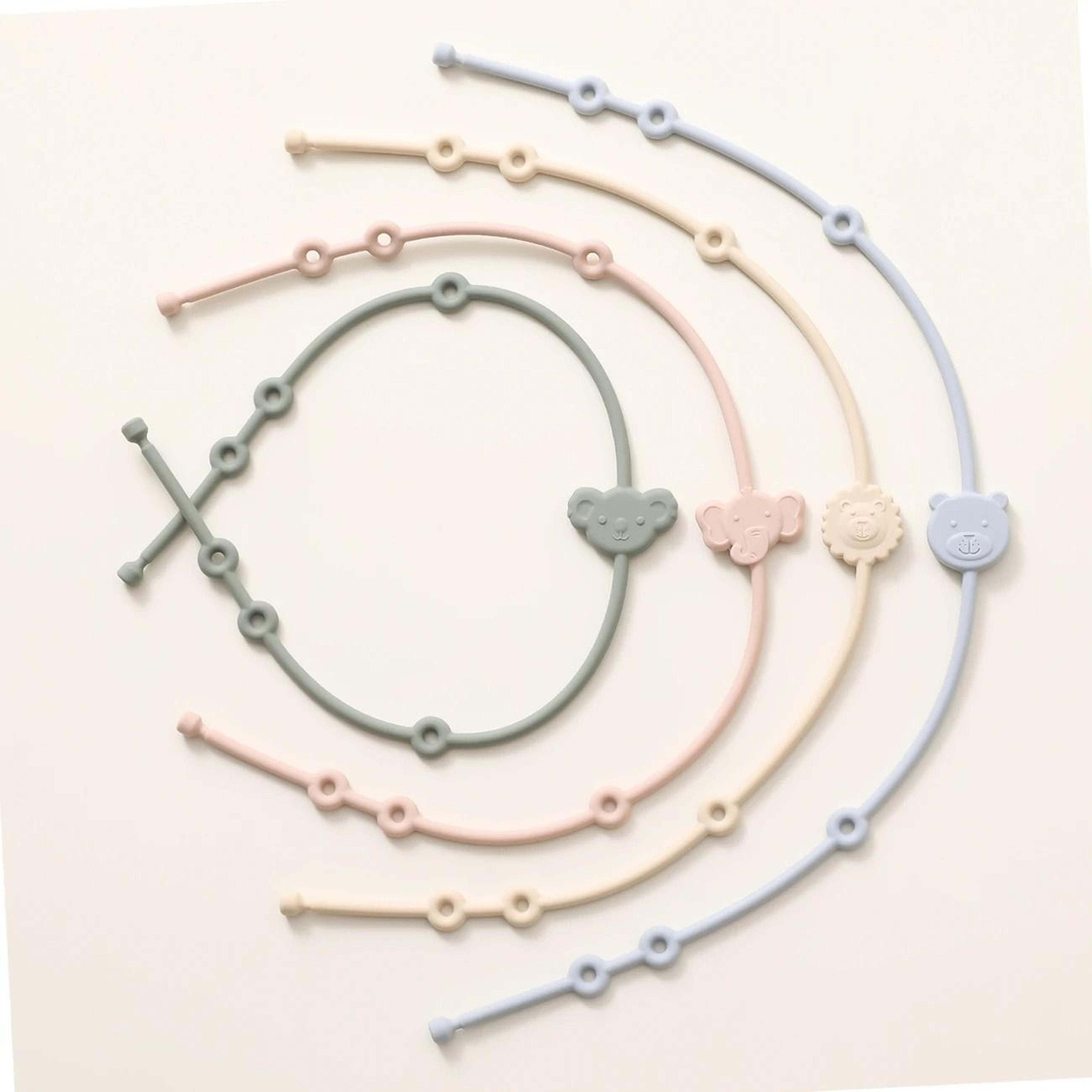 Silicone AntiLost Cartoon Animal Pacifier Chain Set Six Pieces 1