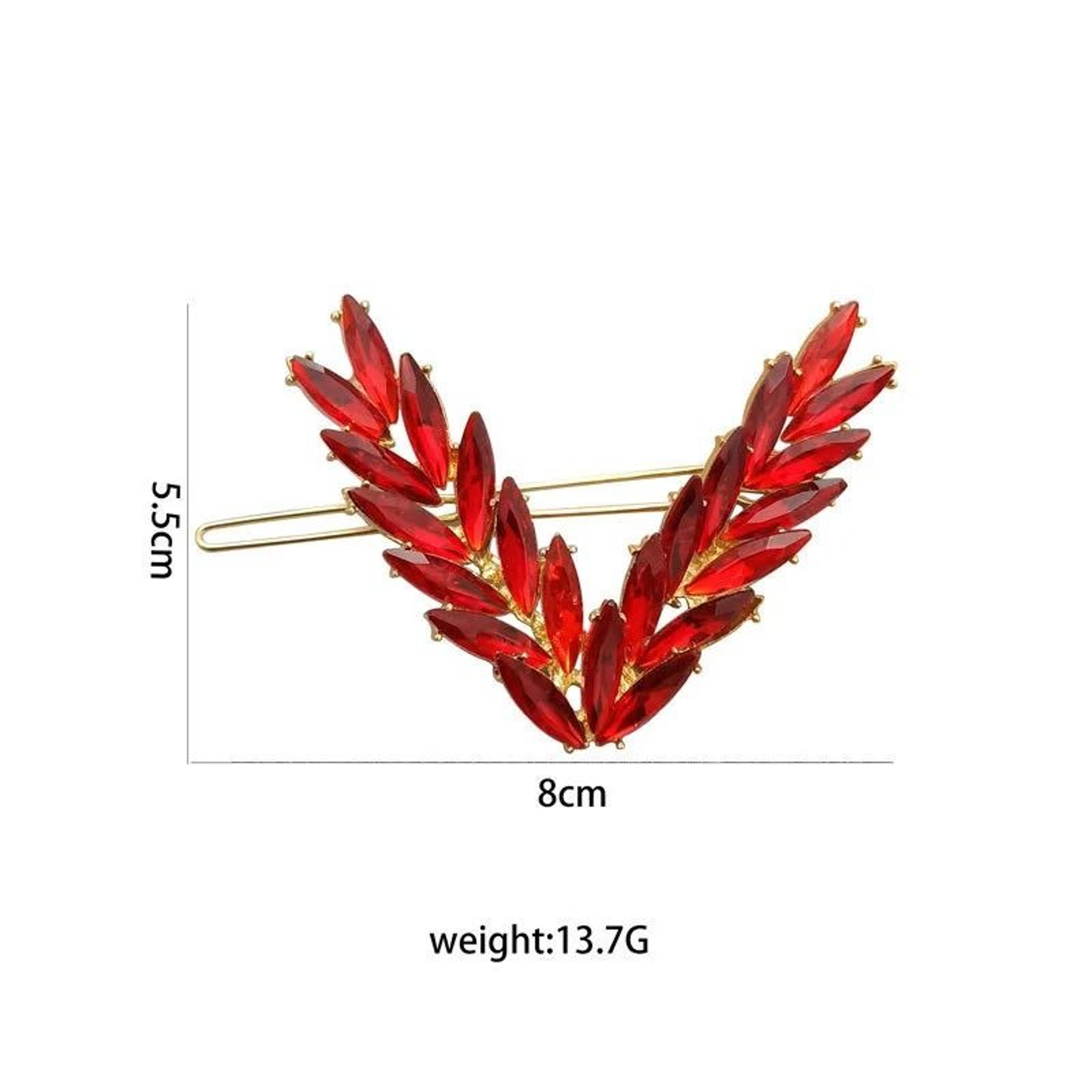 Luxury Crystal V Shape Hair Clip For Women 4