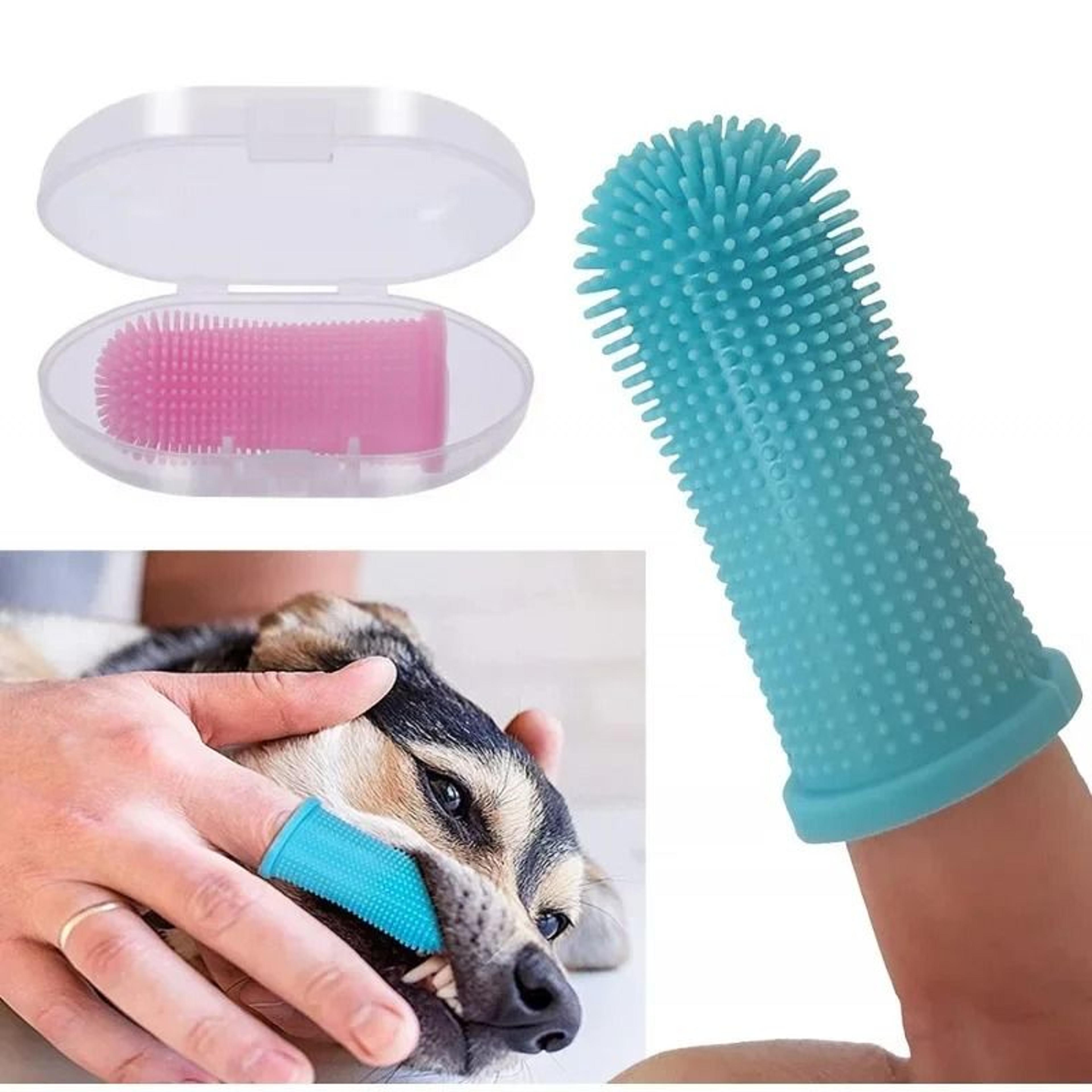 Gentle Silicone Pet Finger Toothbrush 0