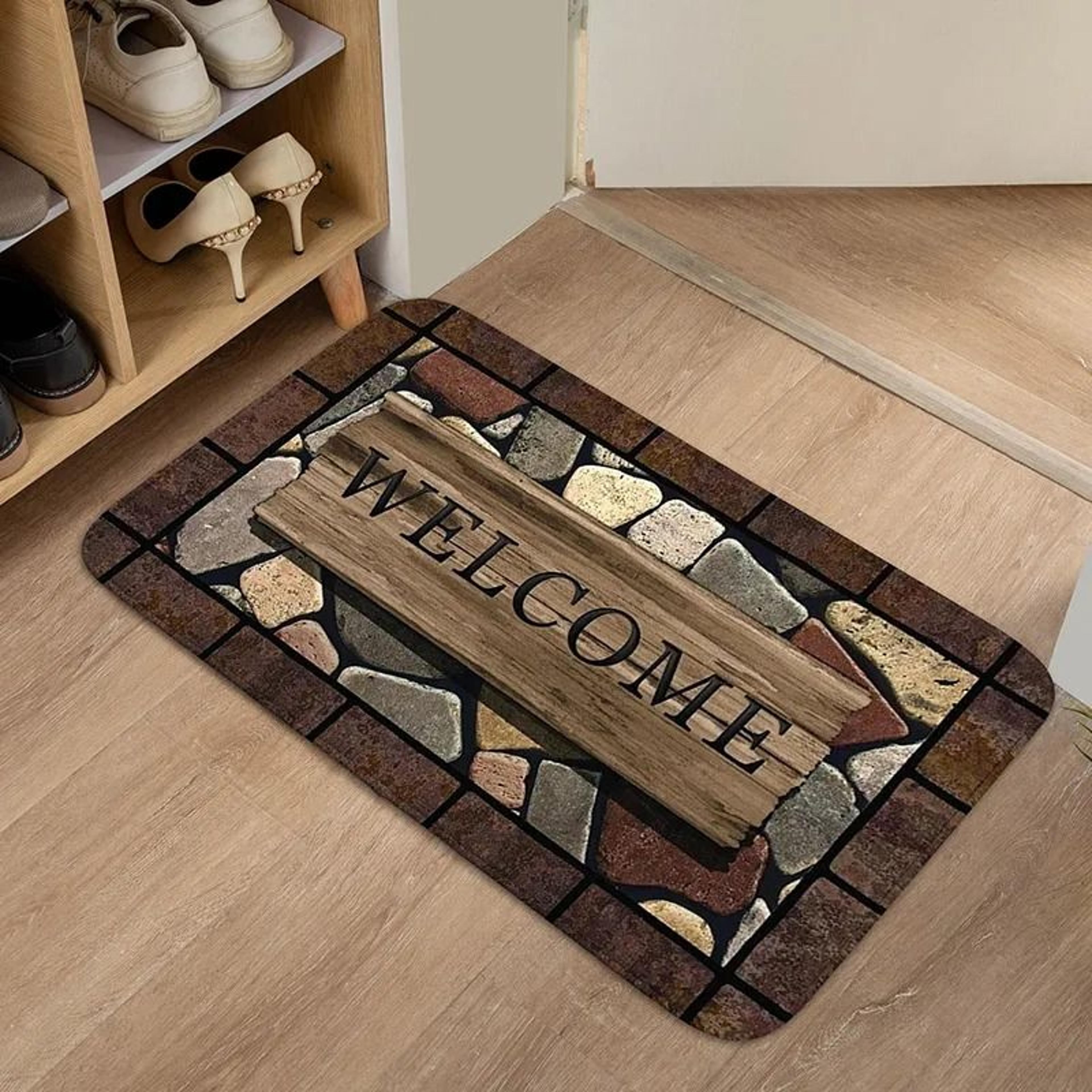 Cozy Floral Welcome Door Mat 0