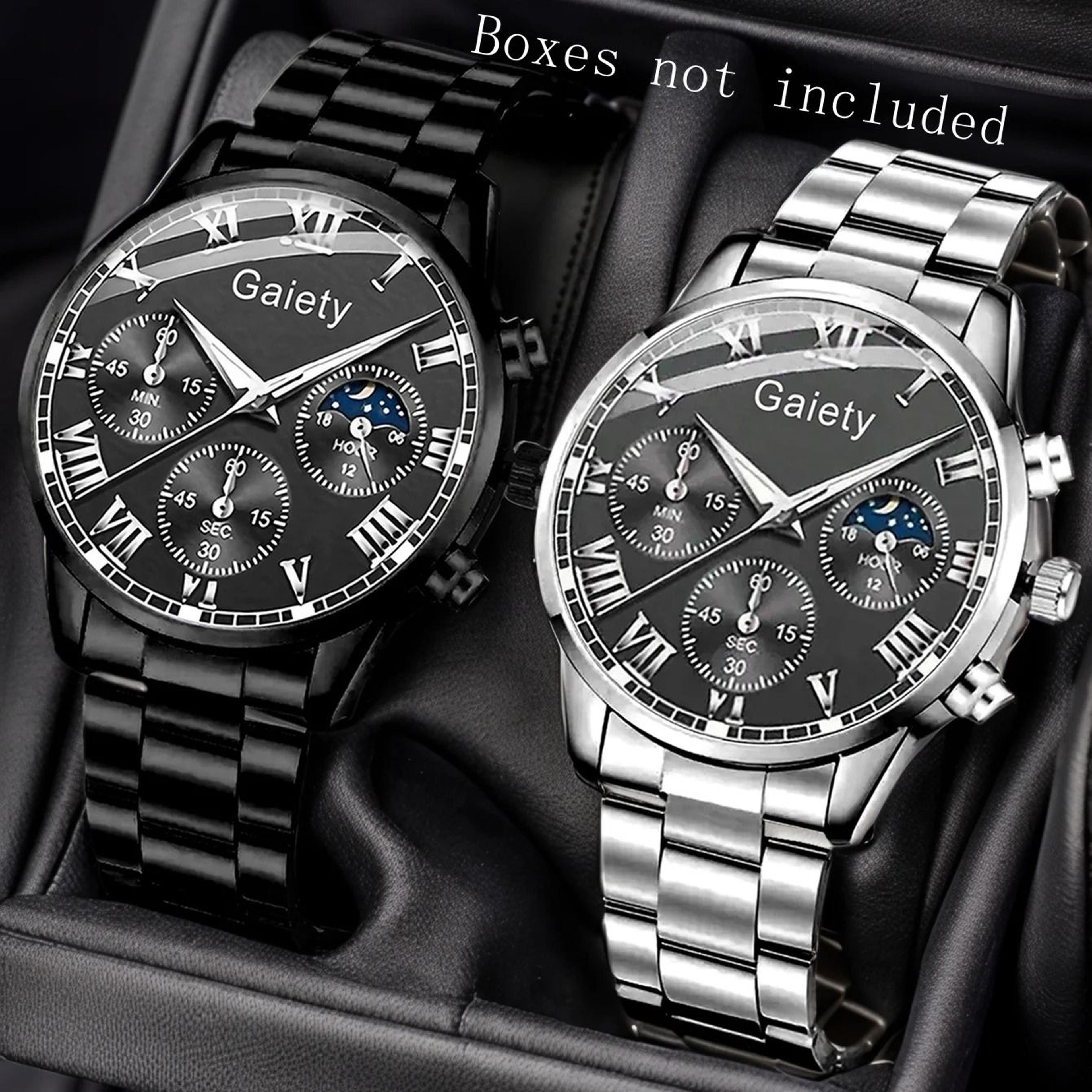 Elegant Leather Couple Watch Set 11