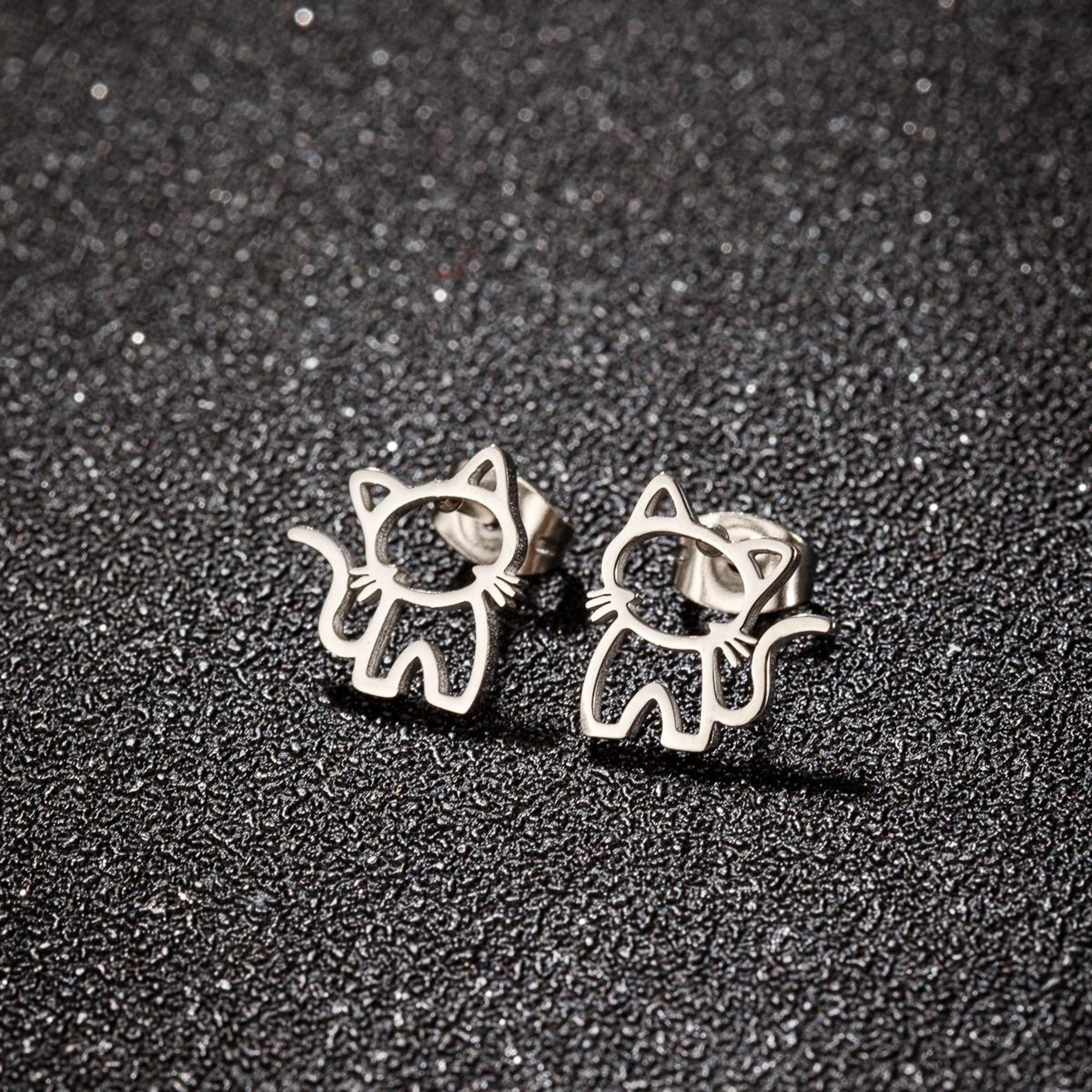 Cute Stainless Steel Stud Earrings 0
