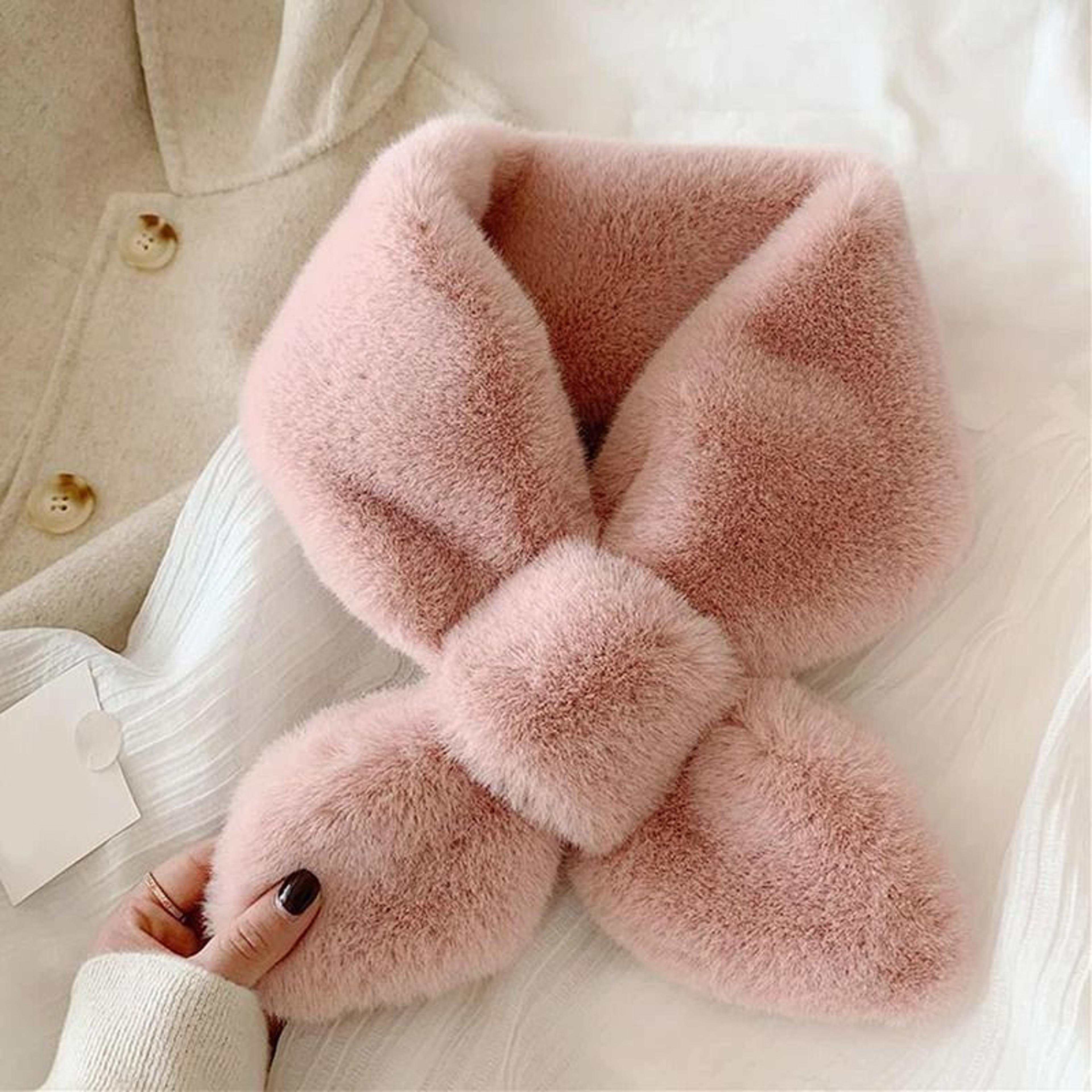 Plush Faux Fur Collar Scarf 9