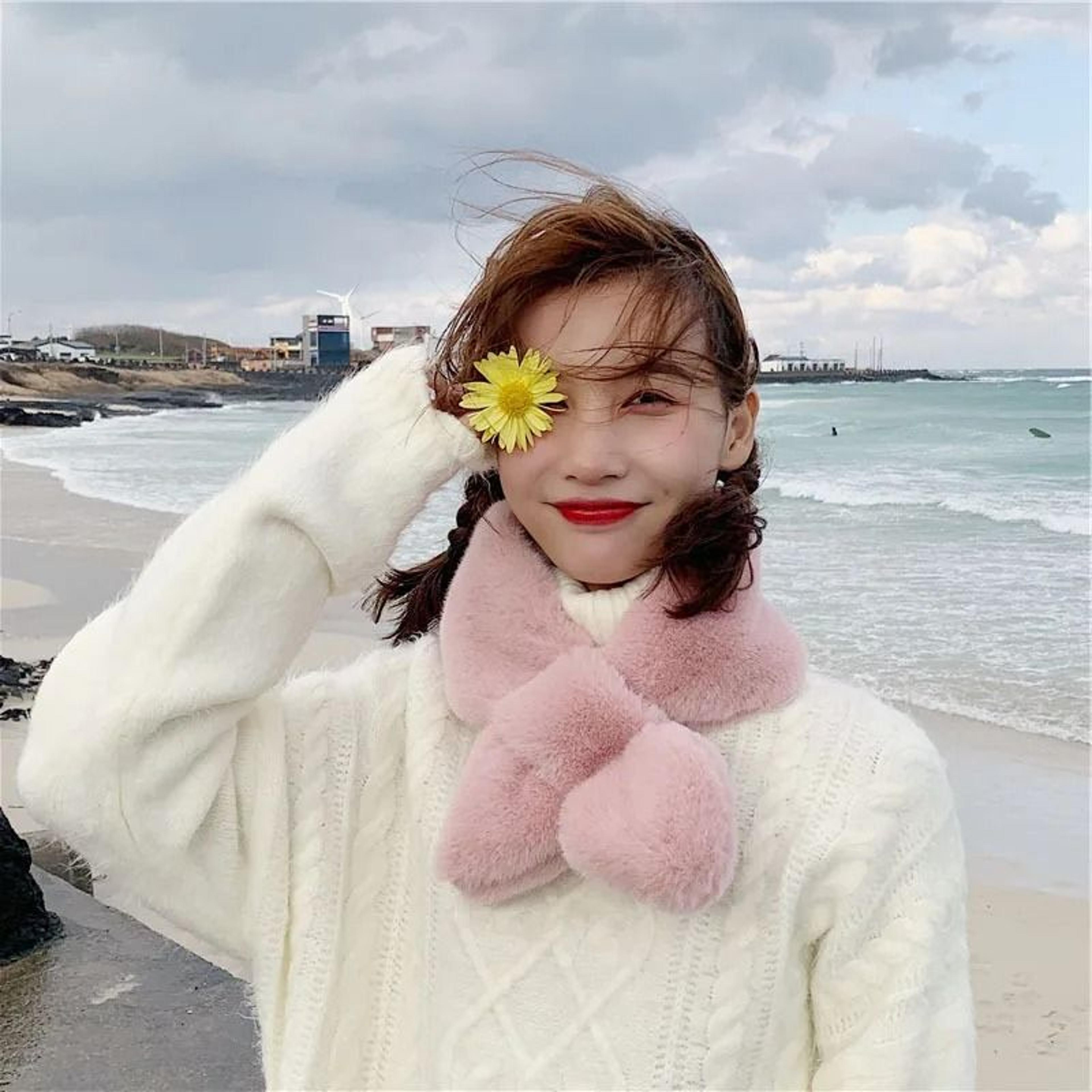 Plush Faux Fur Collar Scarf 2