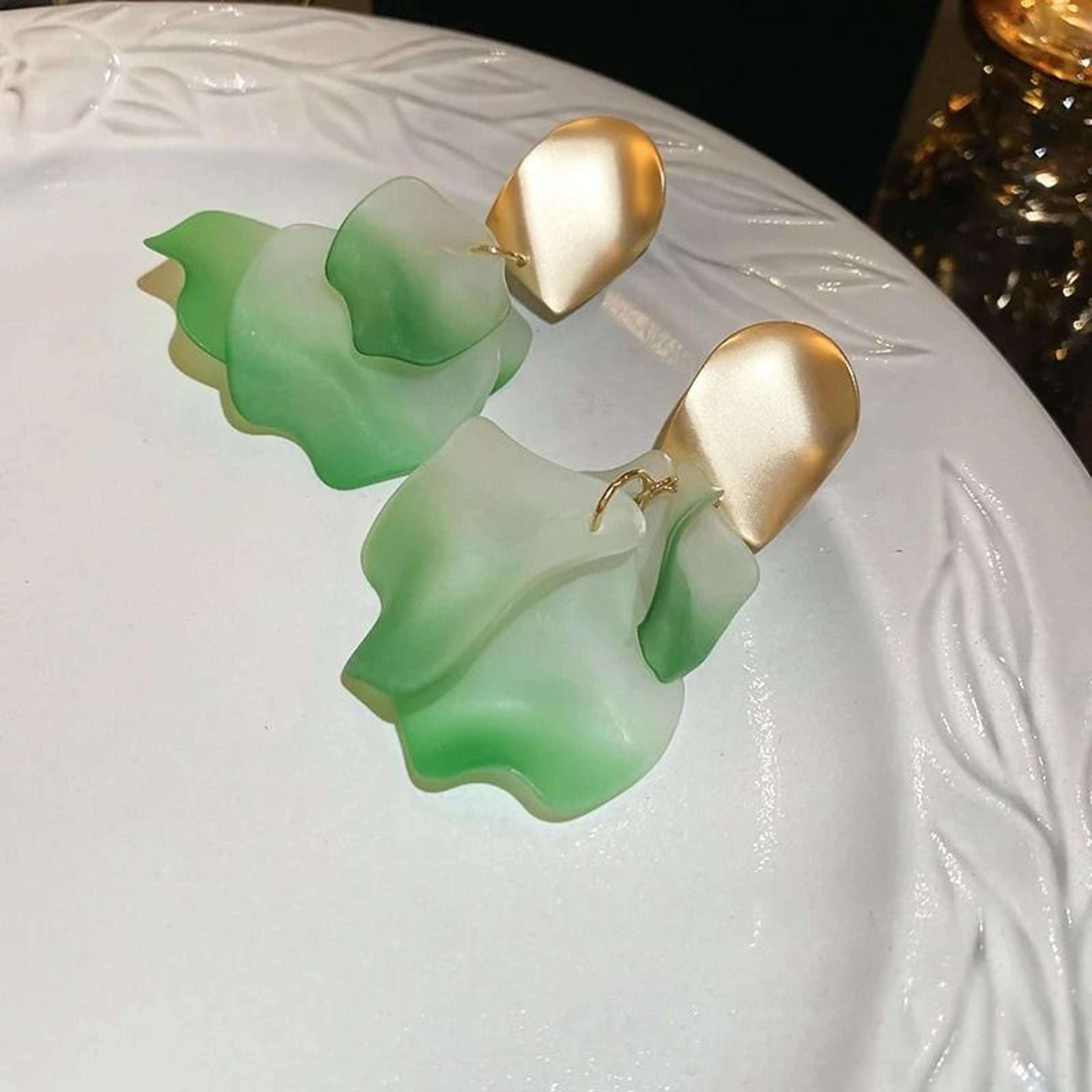 Colorful Petal Tassel Earrings 9