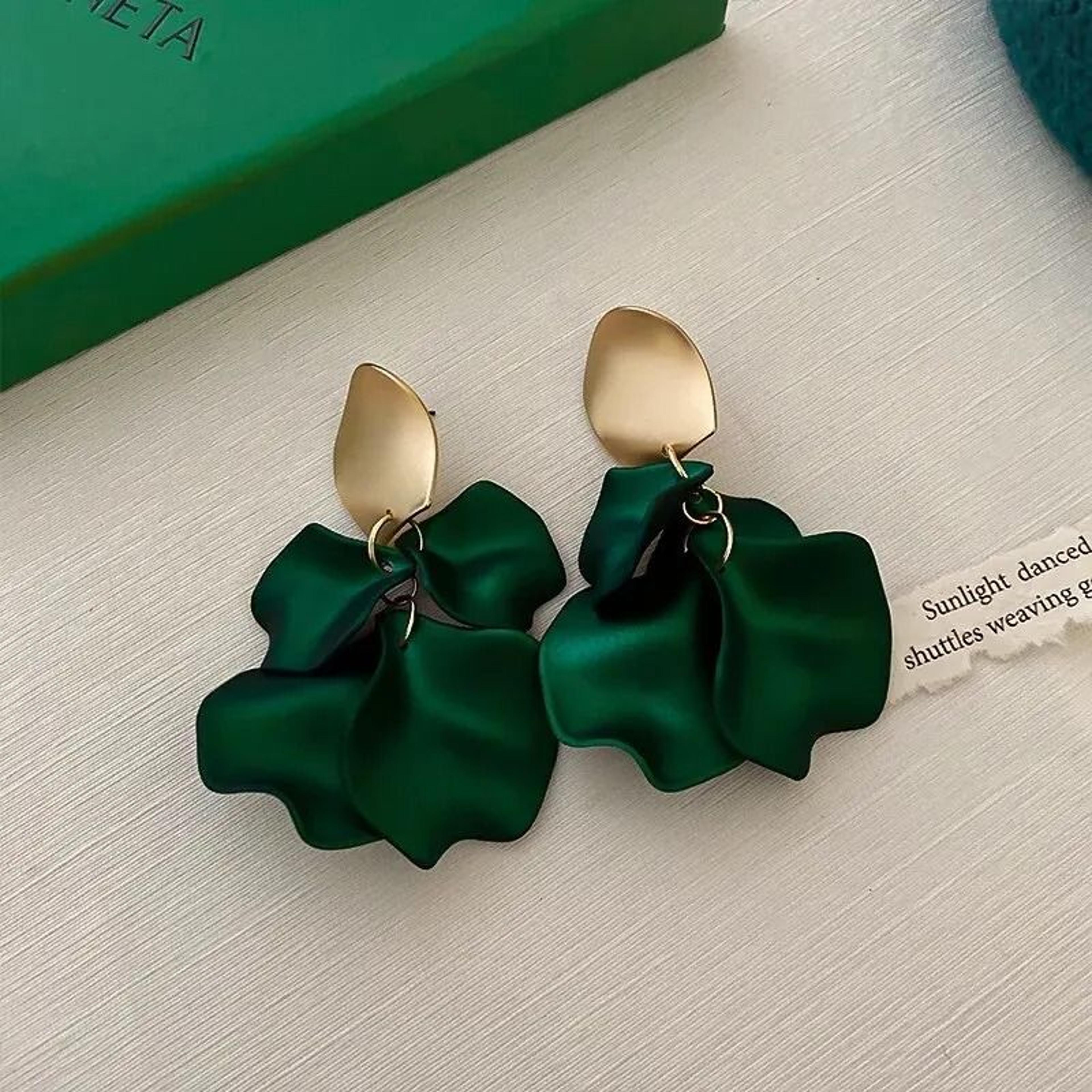 Colorful Petal Tassel Earrings 4
