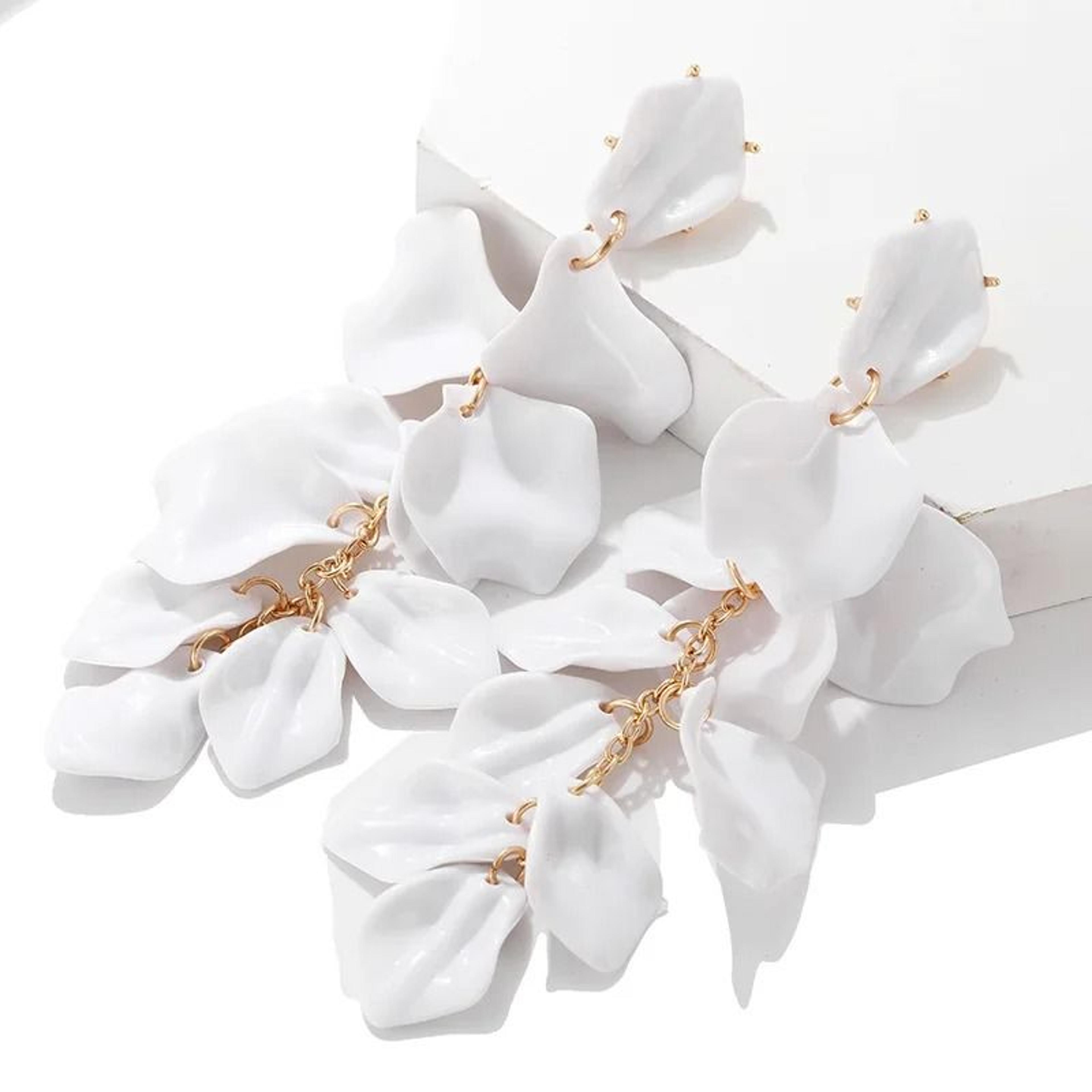 Colorful Petal Tassel Earrings 14