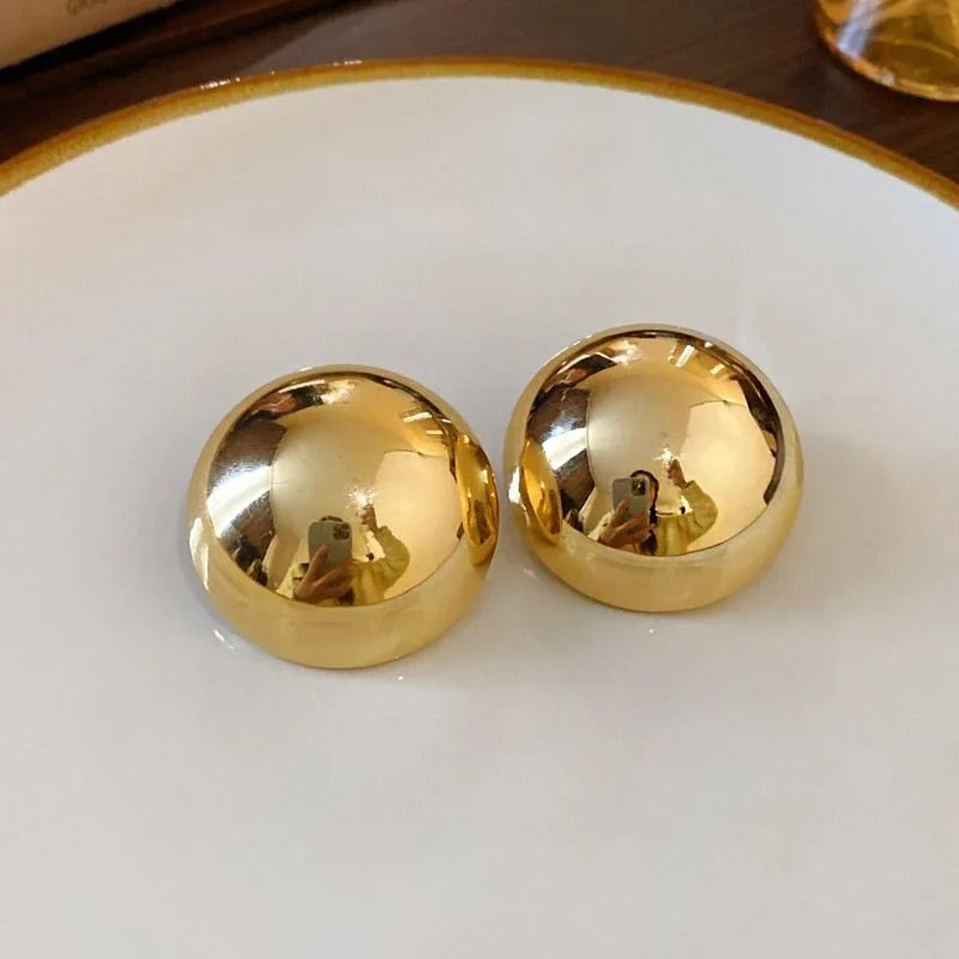 Smooth Metal Ball Stud Earrings 6