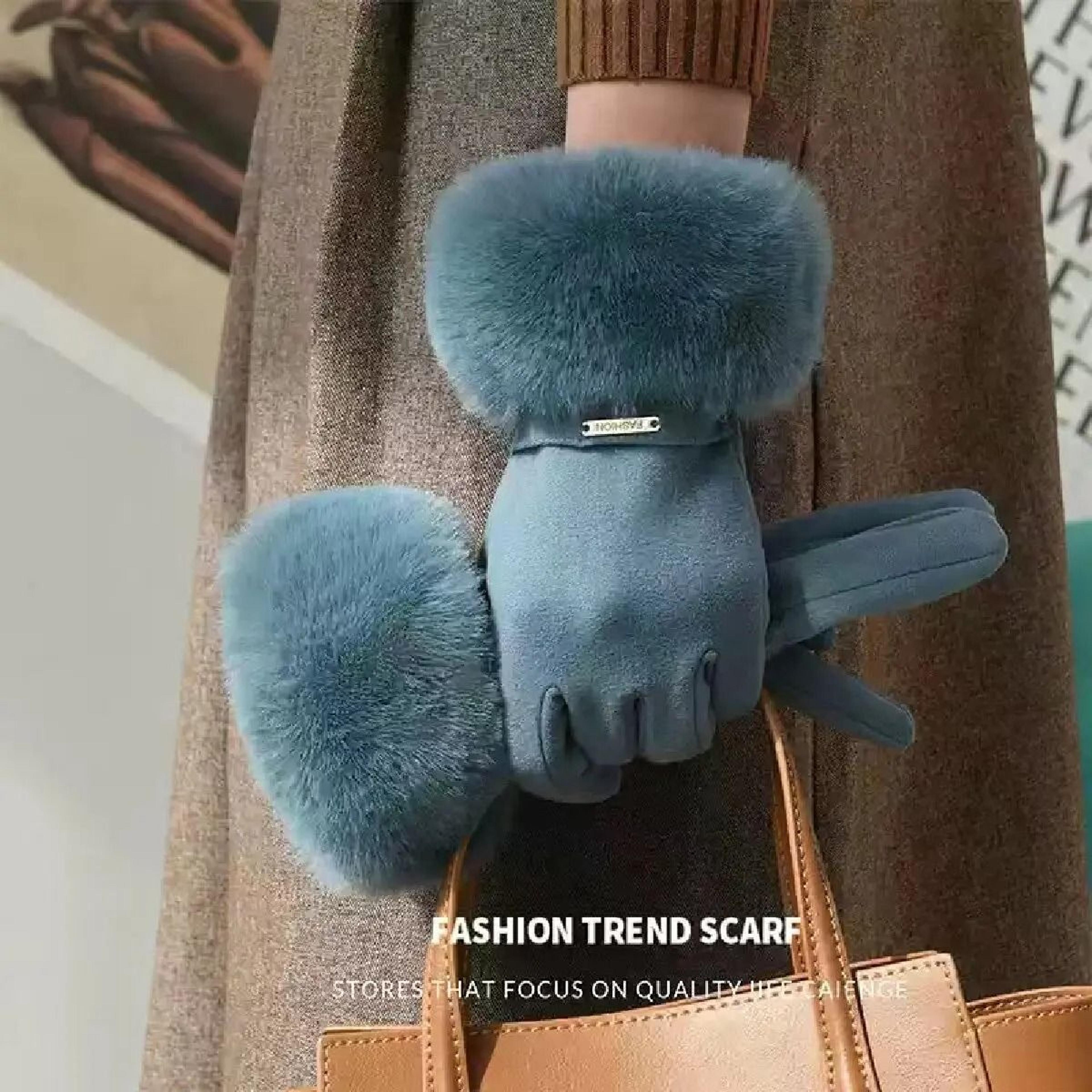 Cozy Winter Plush Touch Screen Gloves For Women 1