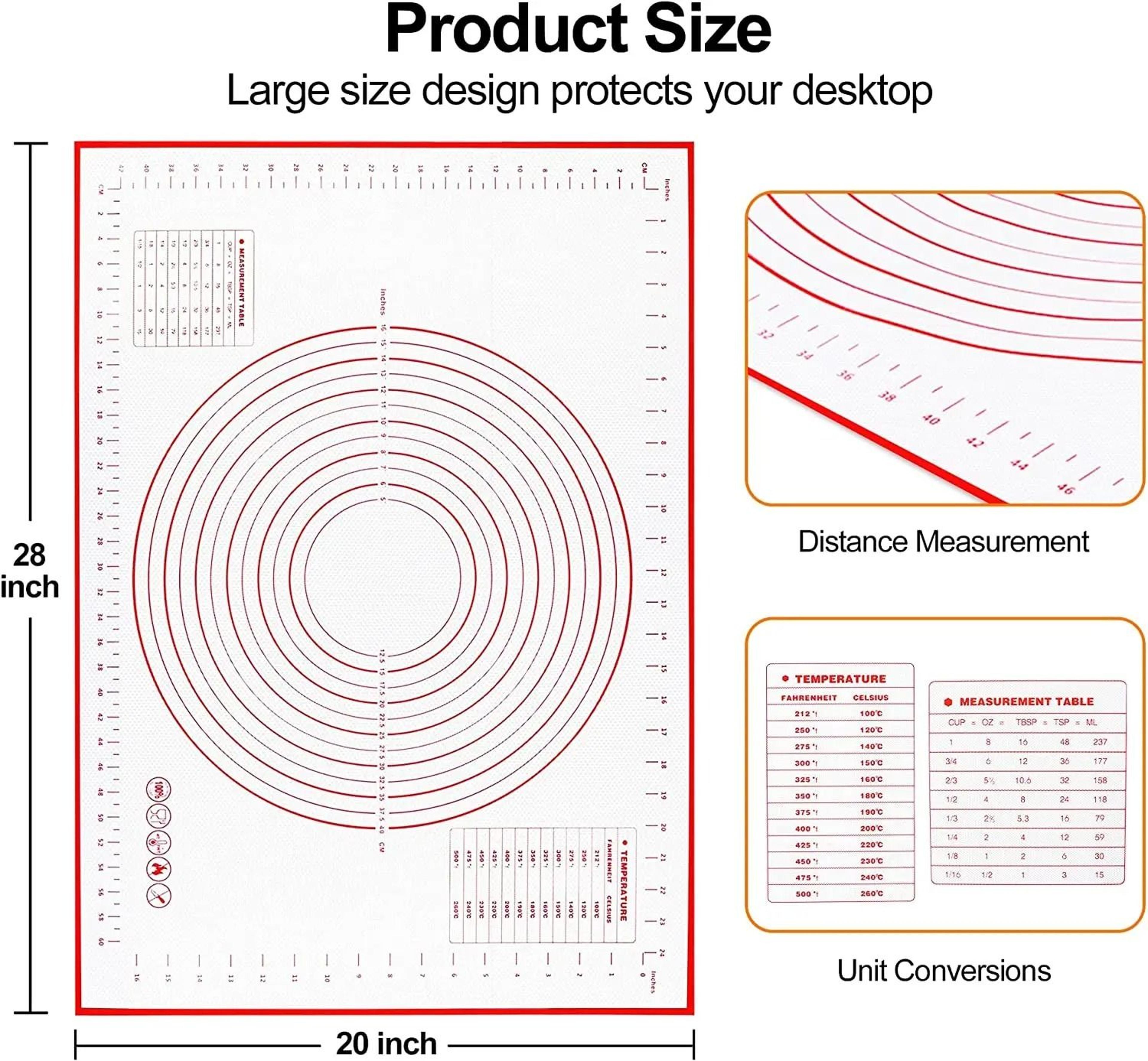 Non Stick Silicone Baking Mat And Kneading Pad 0