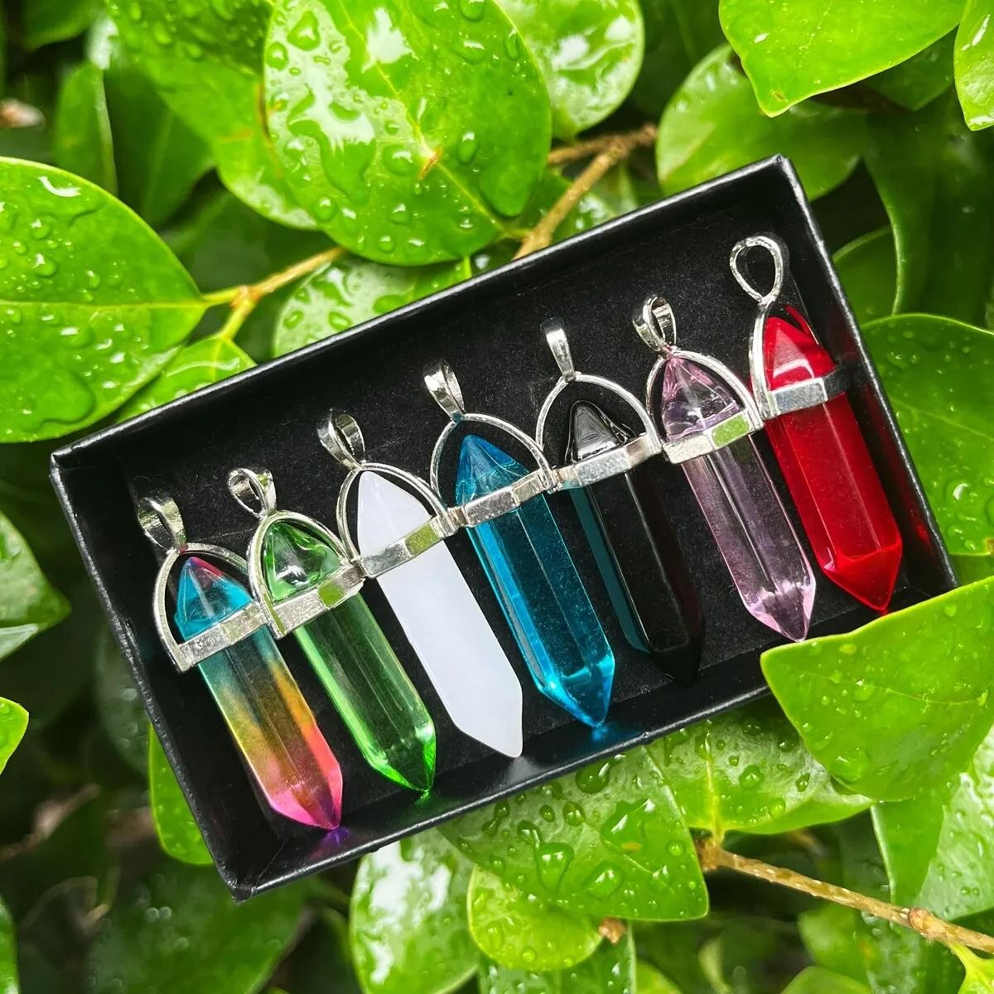 Bullet Shape Chakra Crystal Bead Set For Jewelry Making And Home Decor 5