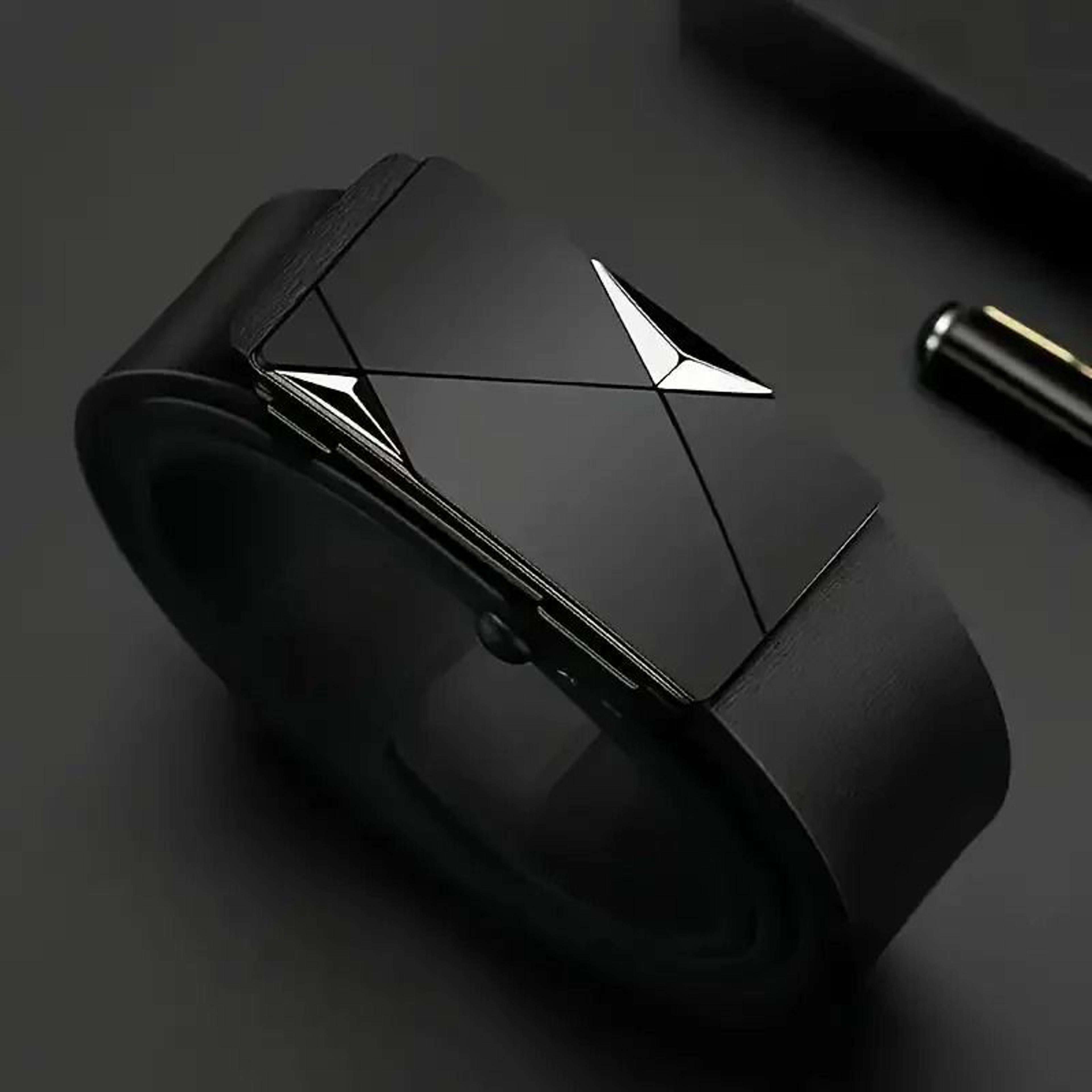 Mens Classic Leather Style Belt With Automatic Buckle 3