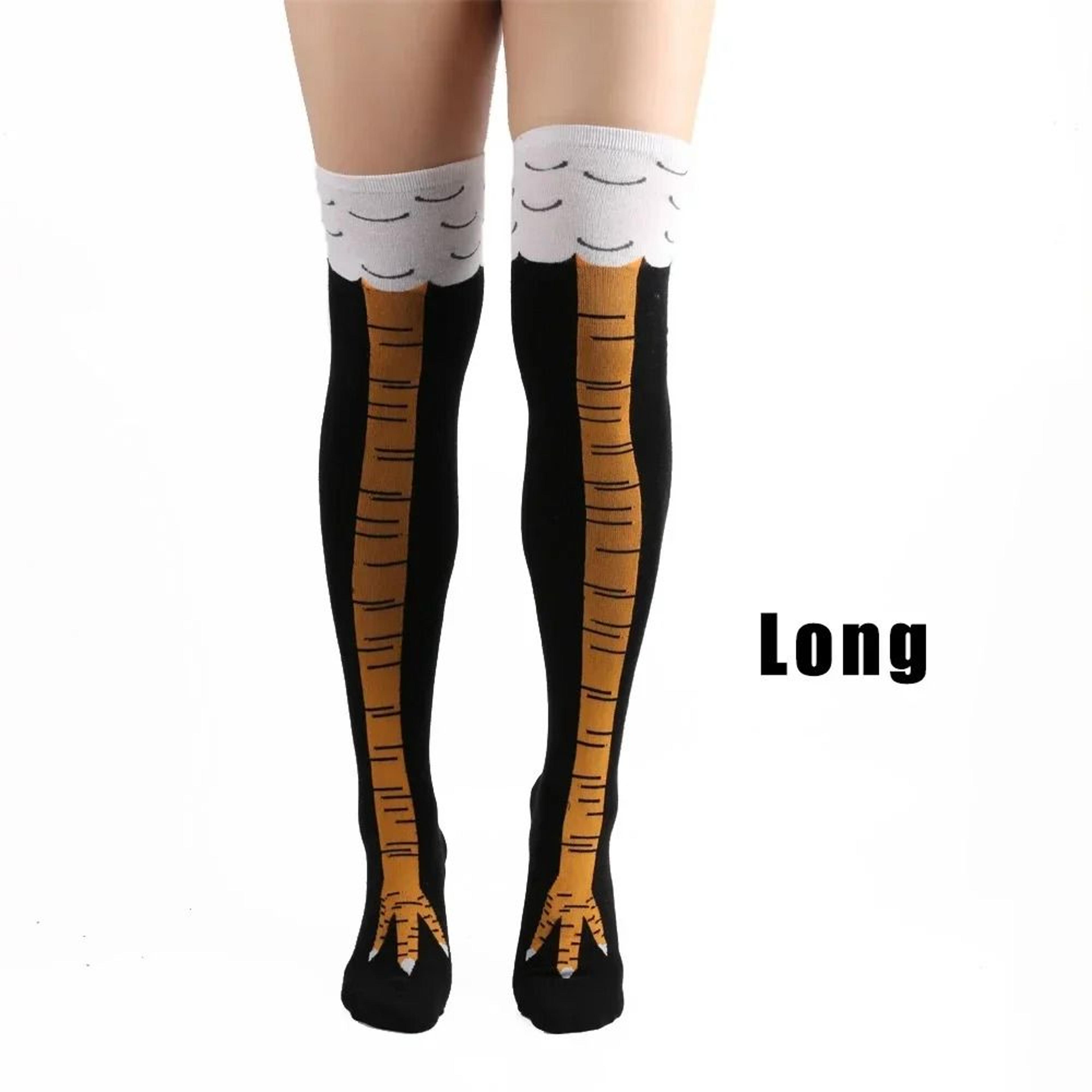 Fun Chicken Print Cosplay Socks With High Flexibility 9