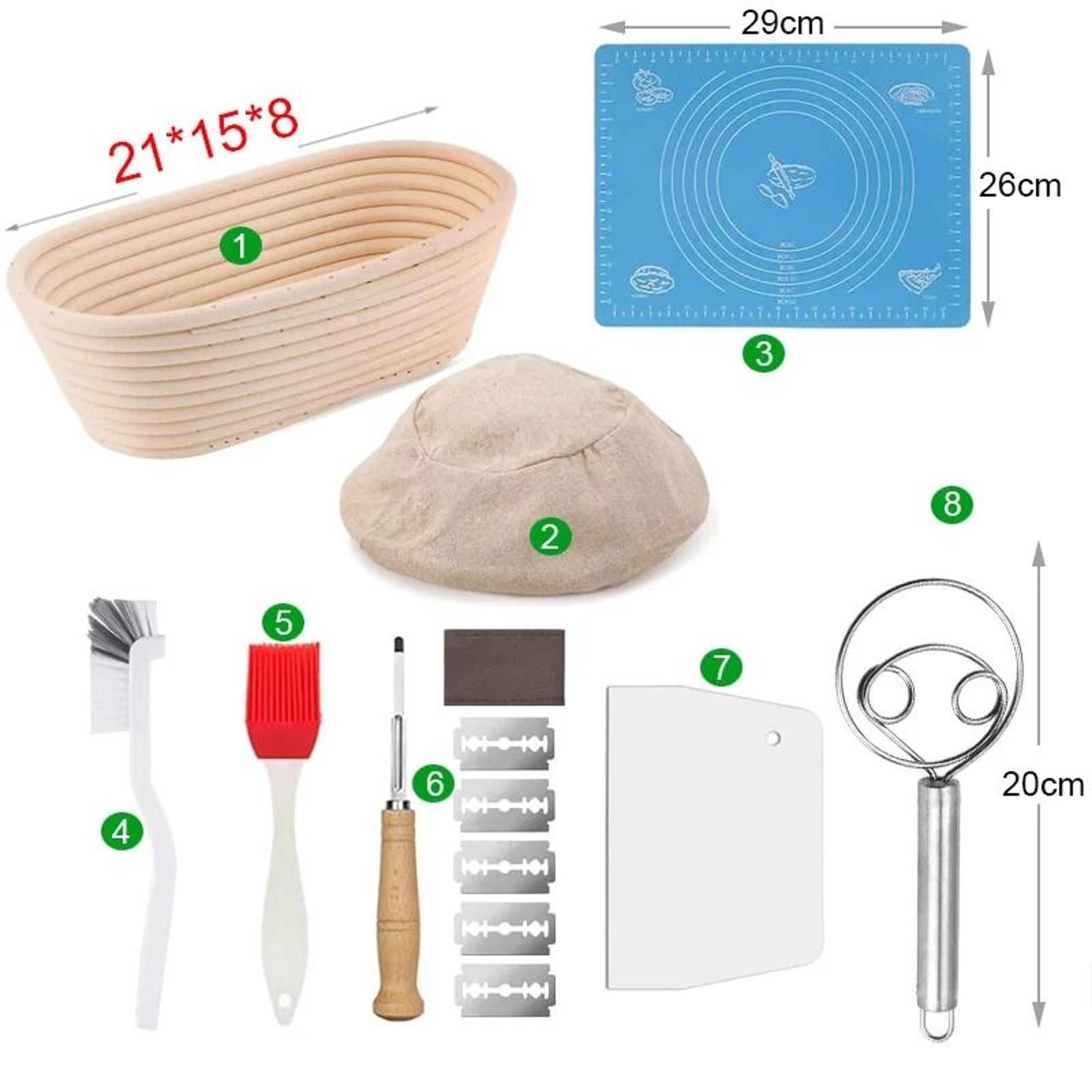 Rattan Bread Proofing Basket Set For Dough Fermentation And Sourdough Baking 26