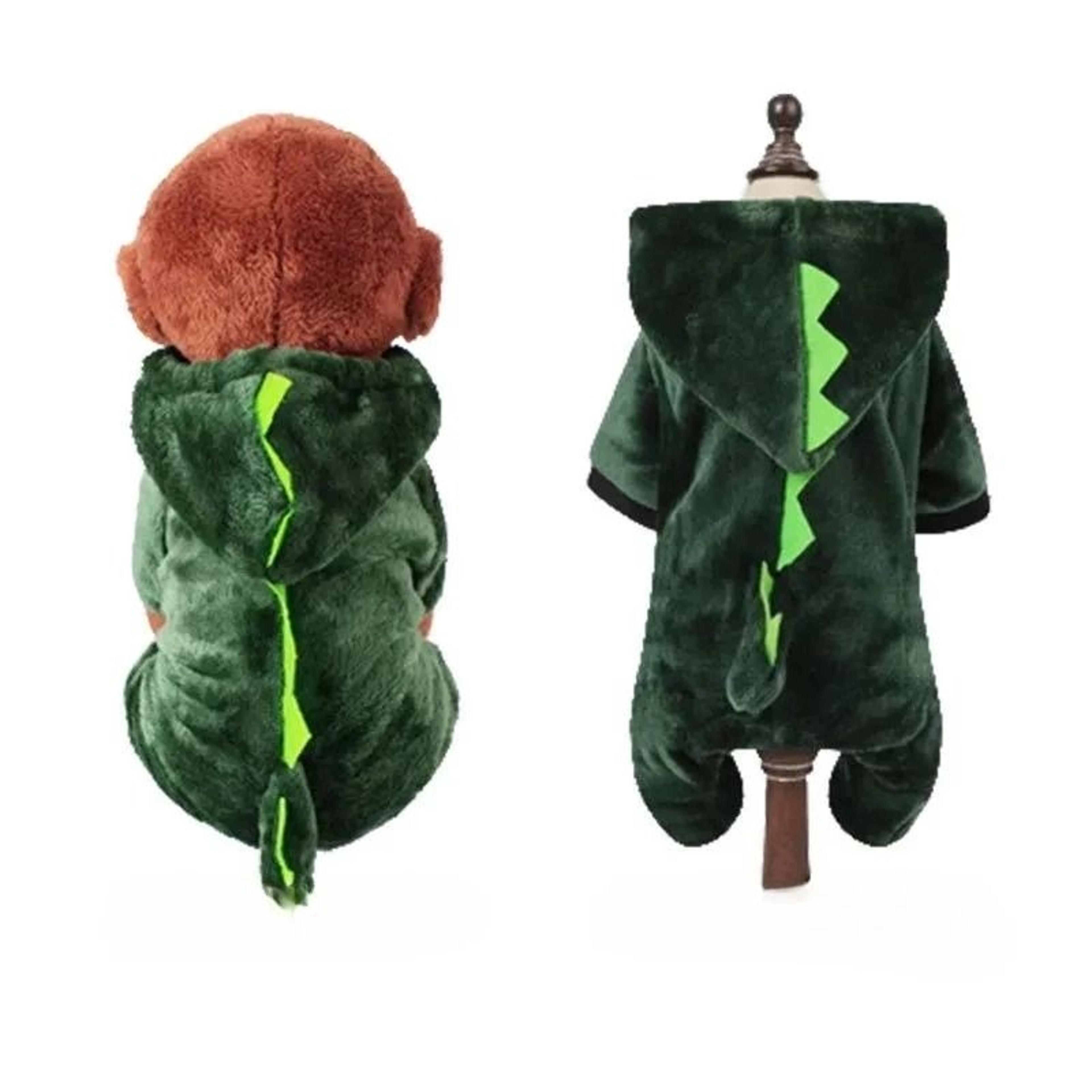 Cozy Coral Velvet Pet Outfit With Dinosaur Or Cow Style For Autumn And Winter Warmth 1