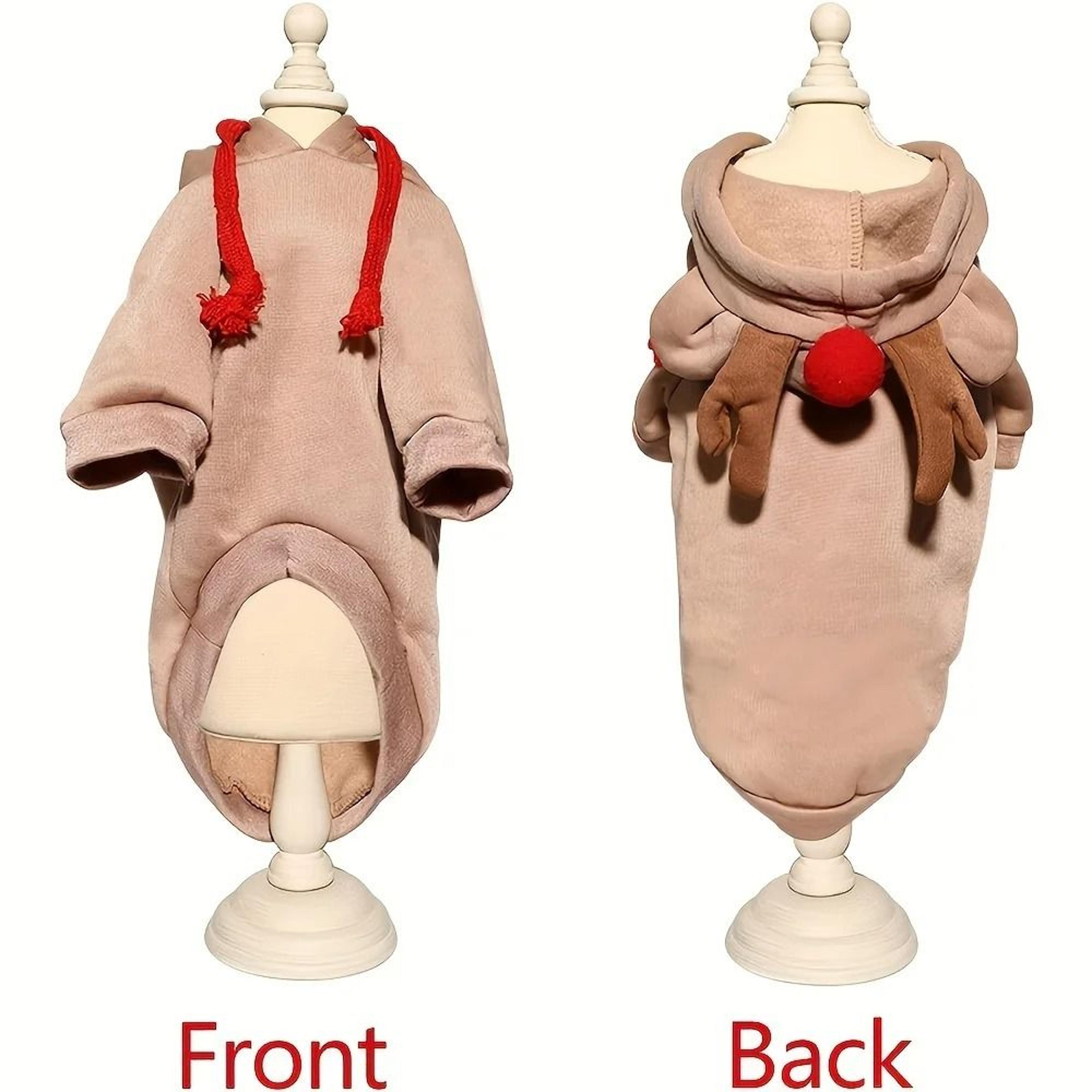 Cozy Elk Hooded Pet Sweater For Autumn And Winter Warmth 6